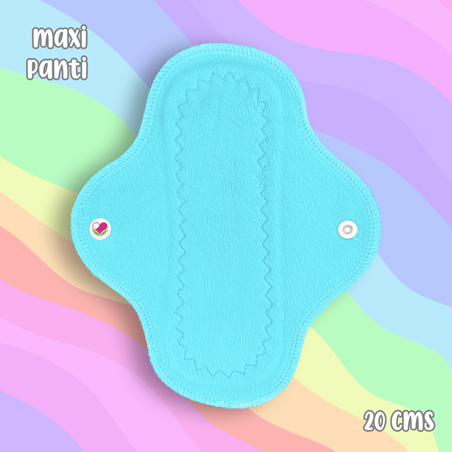 Maxi panti protector minky aqua 20 cms