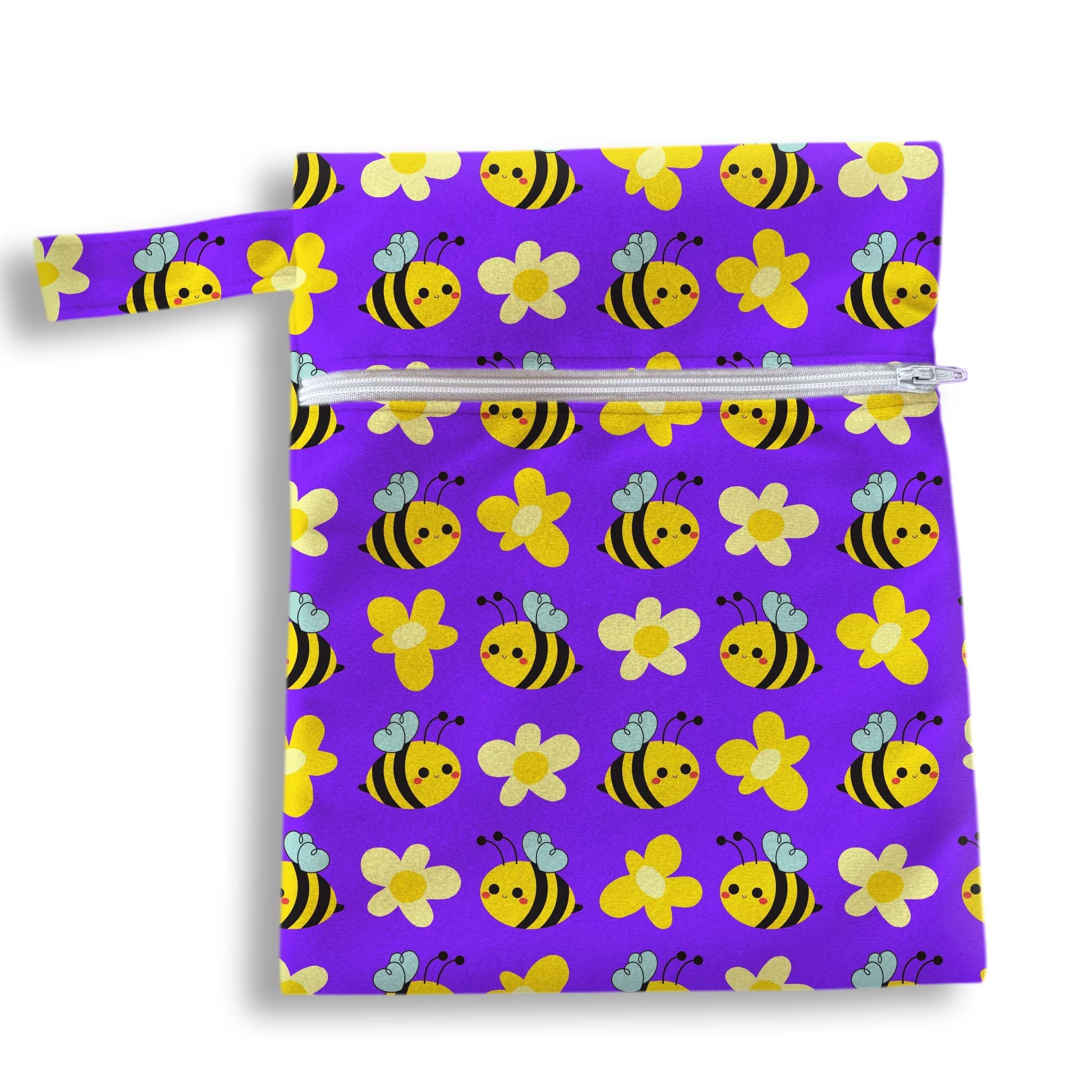 Bolsa abejitas morado 18 x 25 cms
