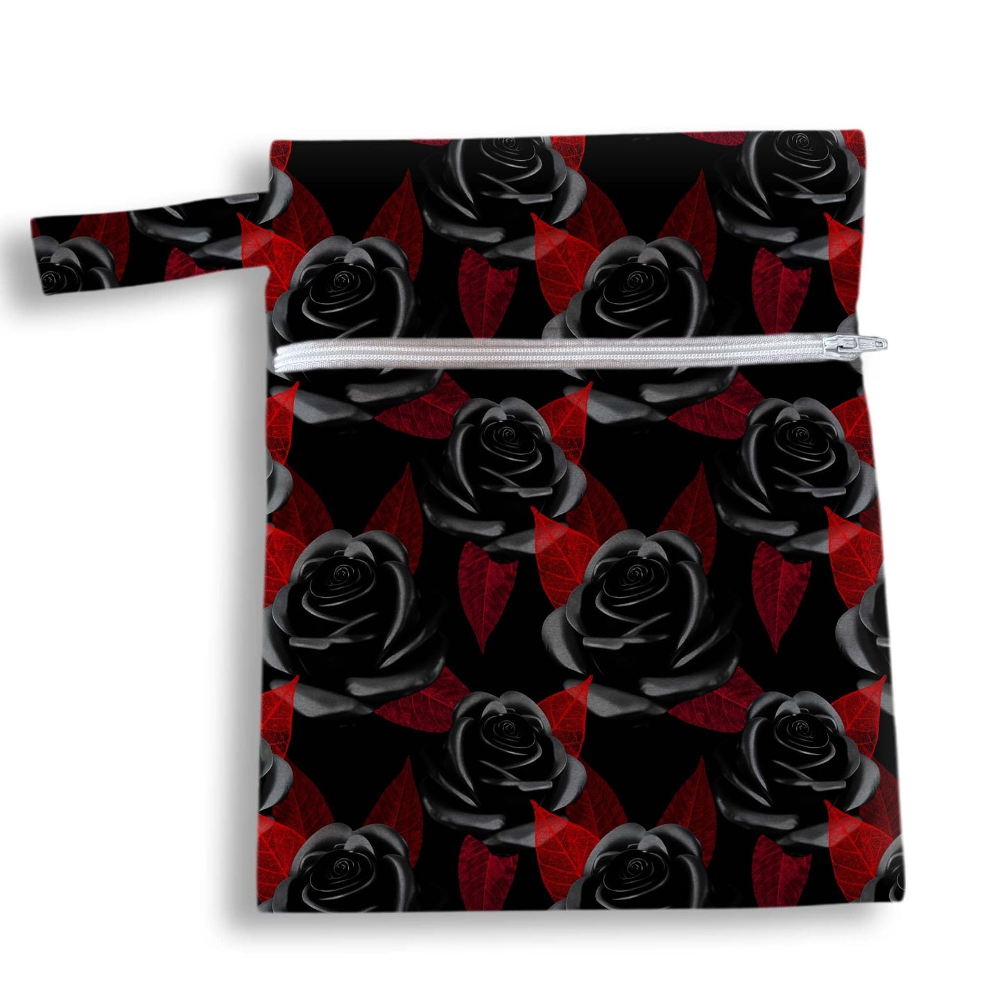 Bolsa rosas negras 18 x 25 cms