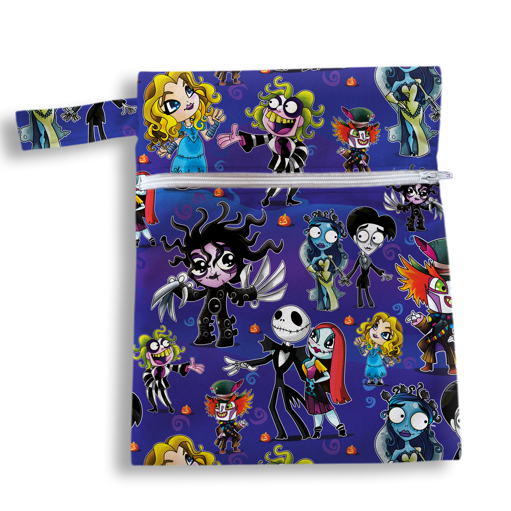 Bolsa tim burton morado 18 x 25 cms