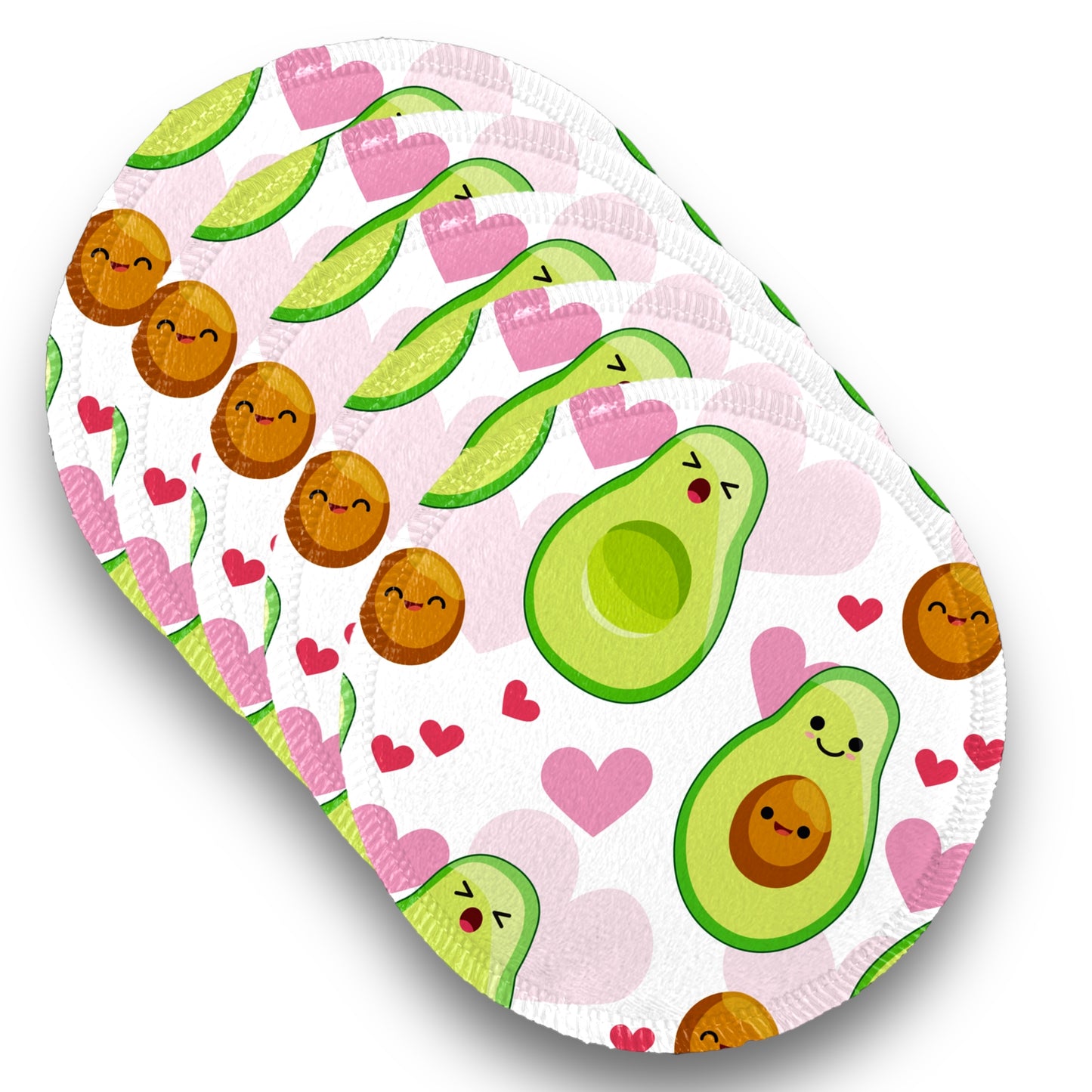 Desmaquillantes aguacate pack 5 piezas 12 cms