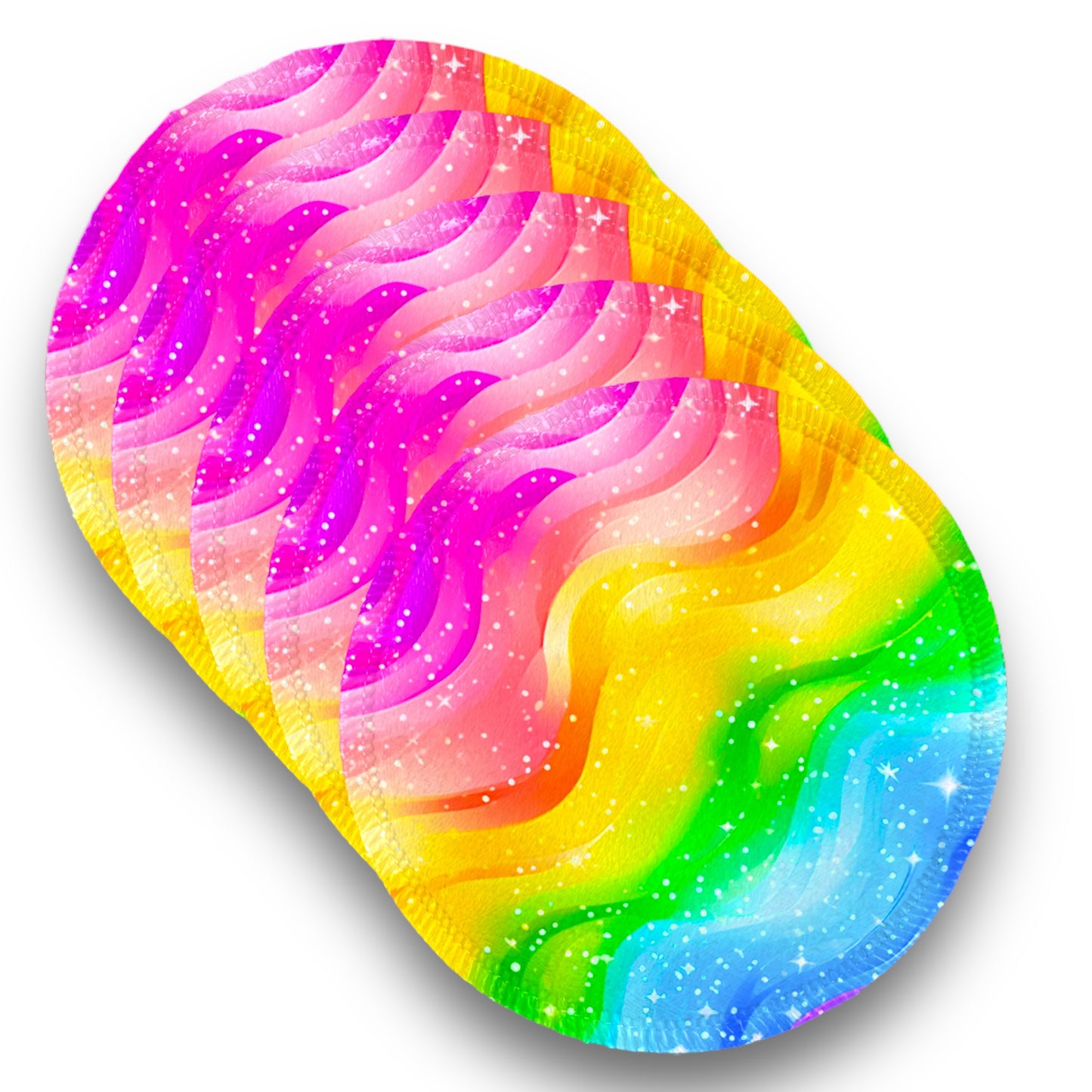 Desmaquillantes arcoiris ondas pack 5 piezas 12 cms