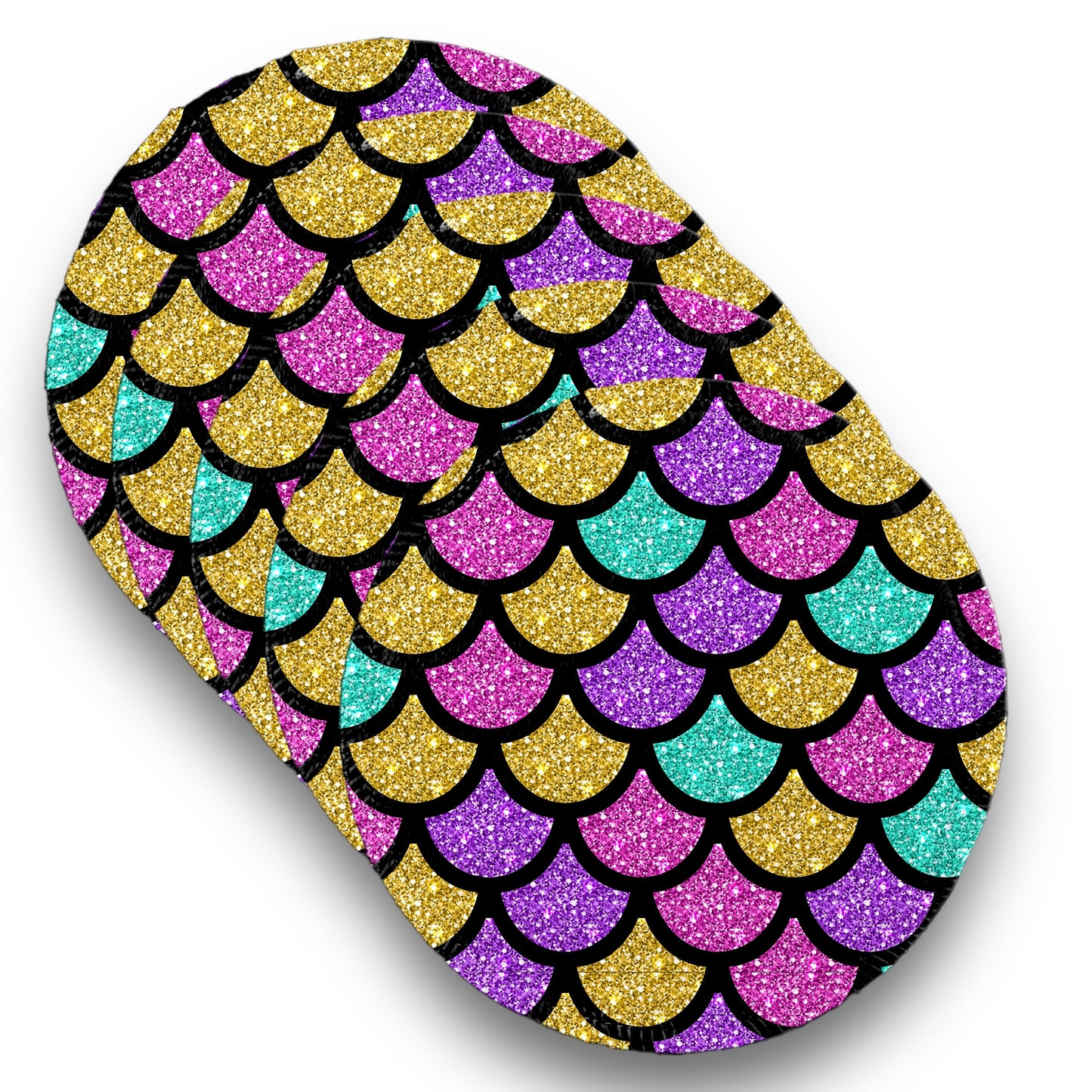 Desmaquillantes escamas morado agua pack 5 piezas 12 cms