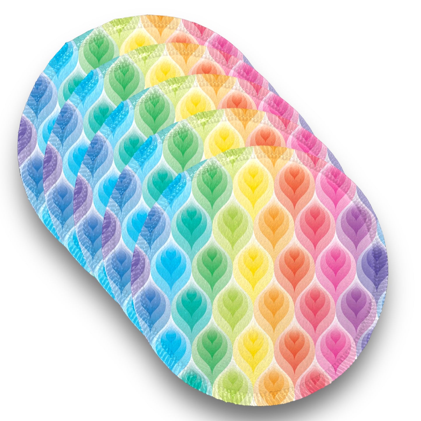 Desmaquillantes hojitas colores pack 5 piezas 12 cms