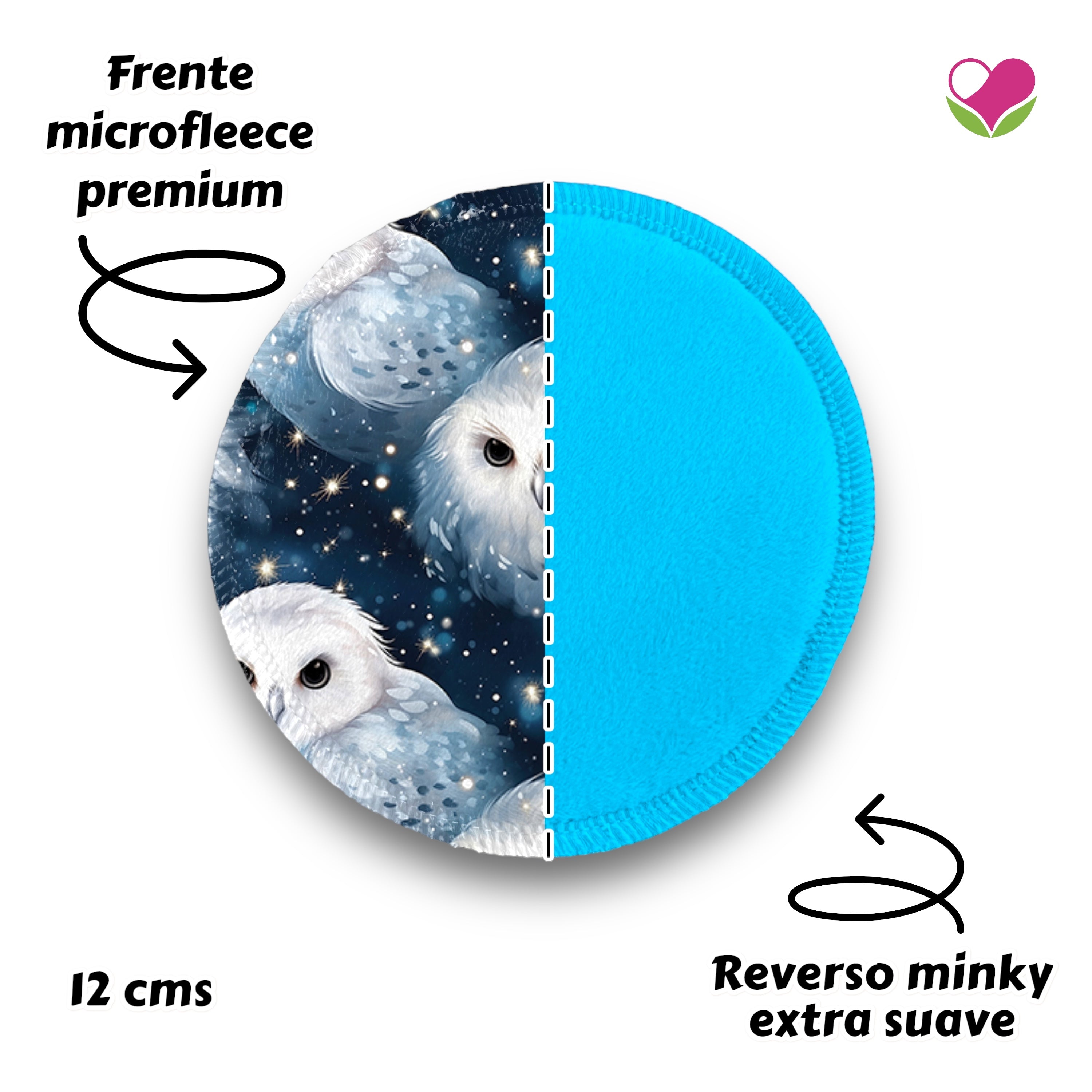 Desmaquillantes lechuzas pack 5 piezas 12 cms