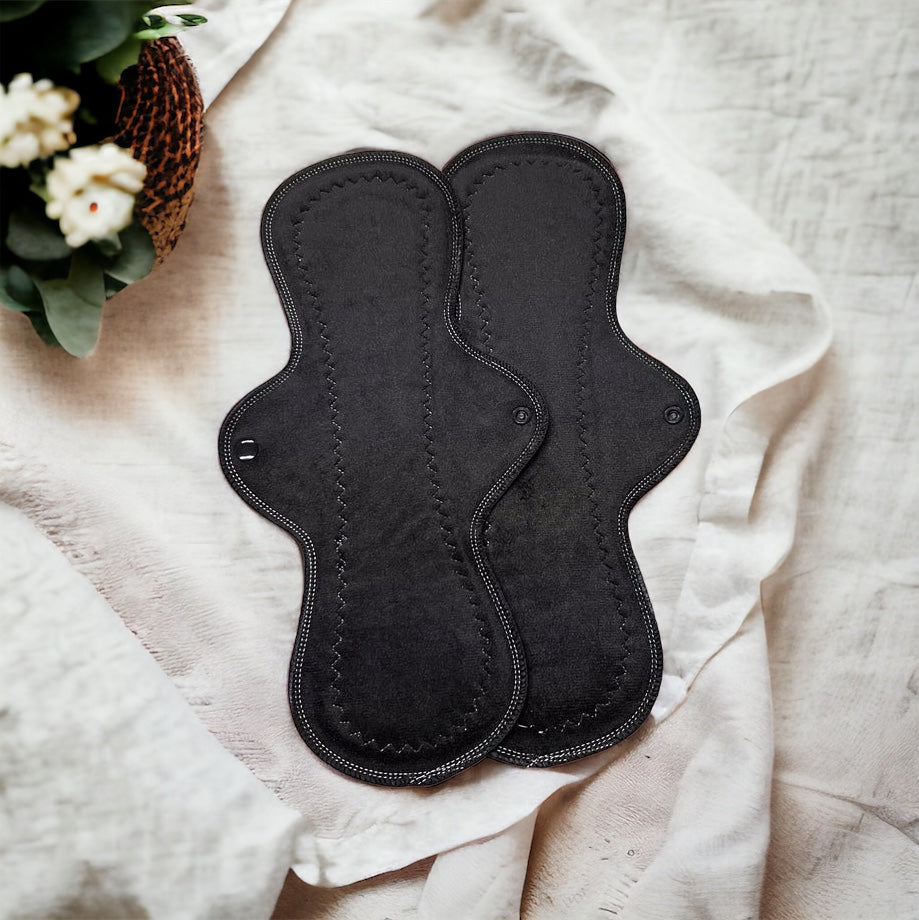 Dúo toallas nocturna 36 cms minky negro