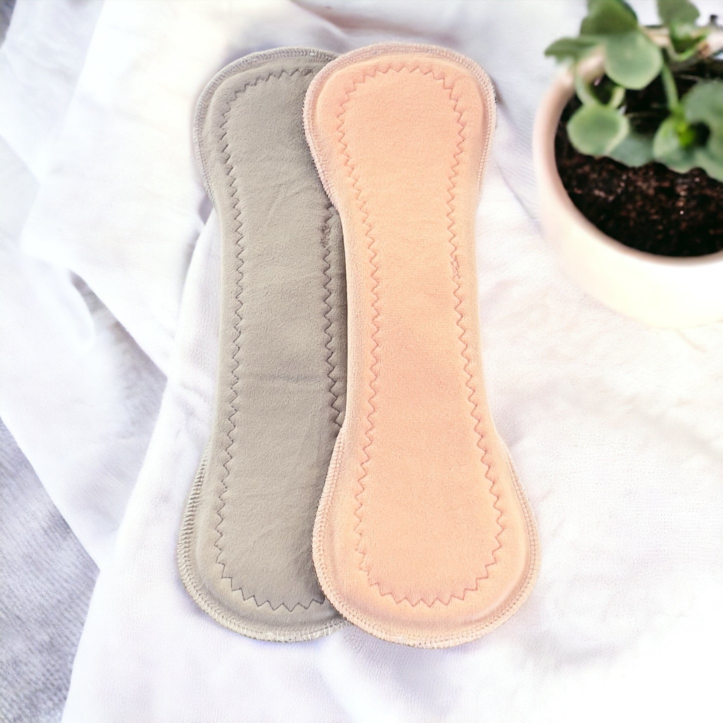 Dúo nocturna 36cms salmón gris minky