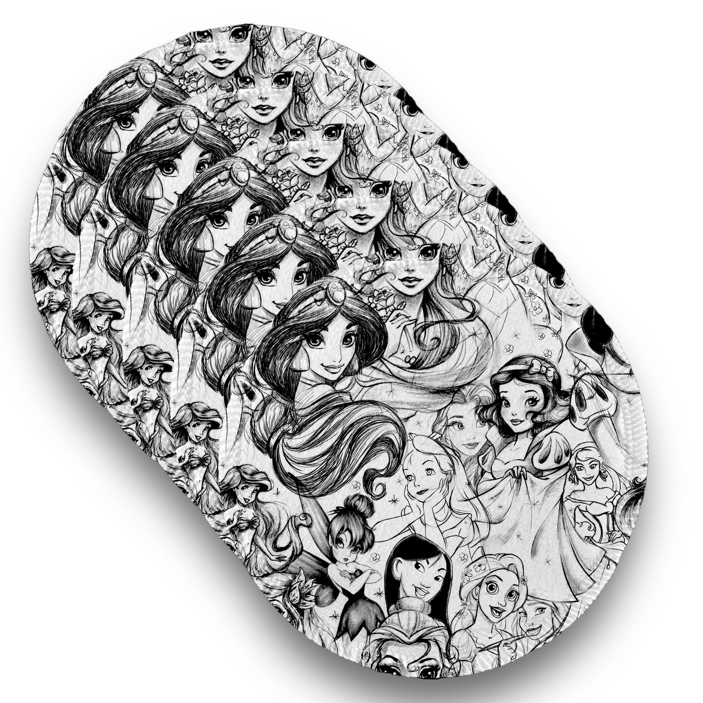 Desmaquillantes princesas black pack 5 piezas 12 cms