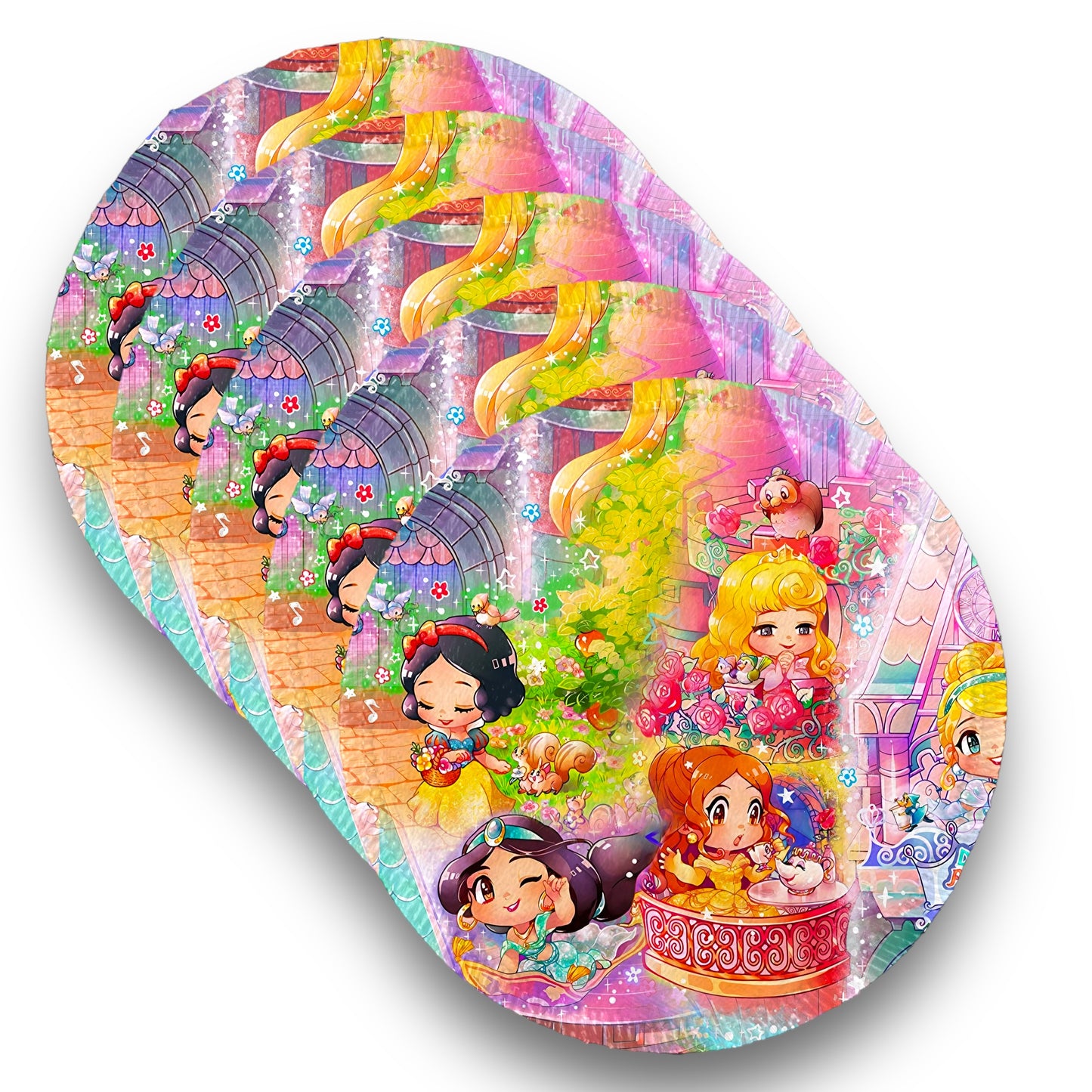 Desmaquillantes princesas castle pack 5 piezas 12 cms