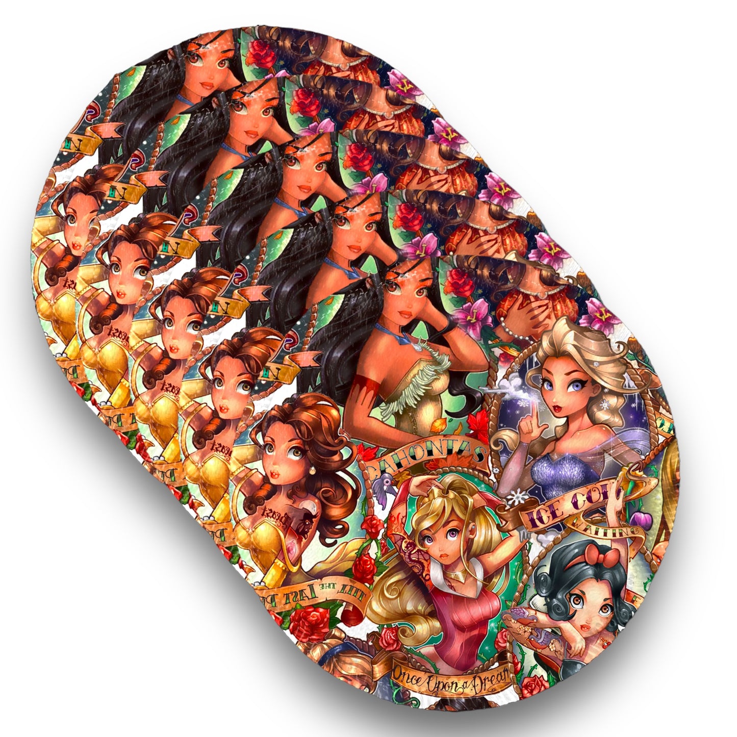 Desmaquillantes princesas gold pack 5 piezas 12 cms