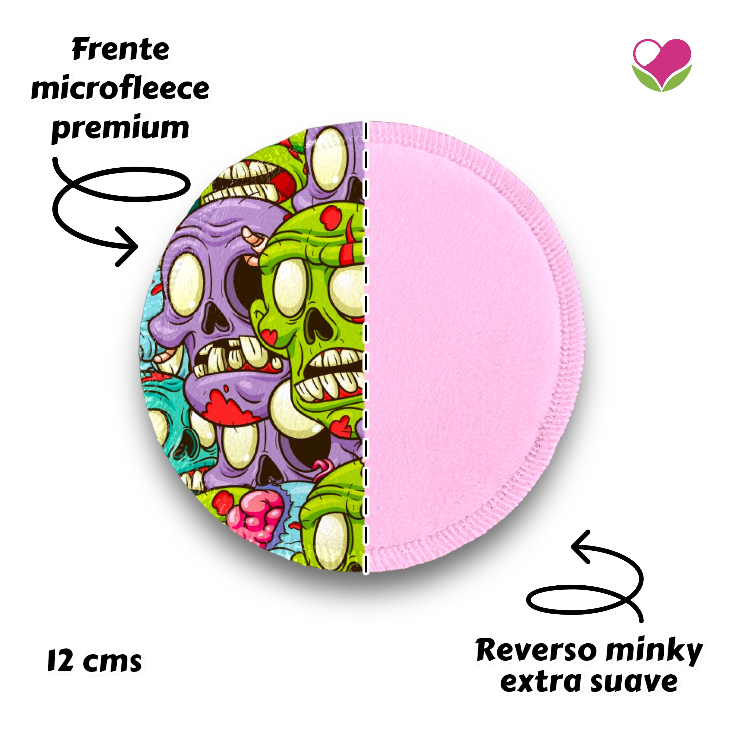 Desmaquillantes zombies pack 5 piezas 12 cms