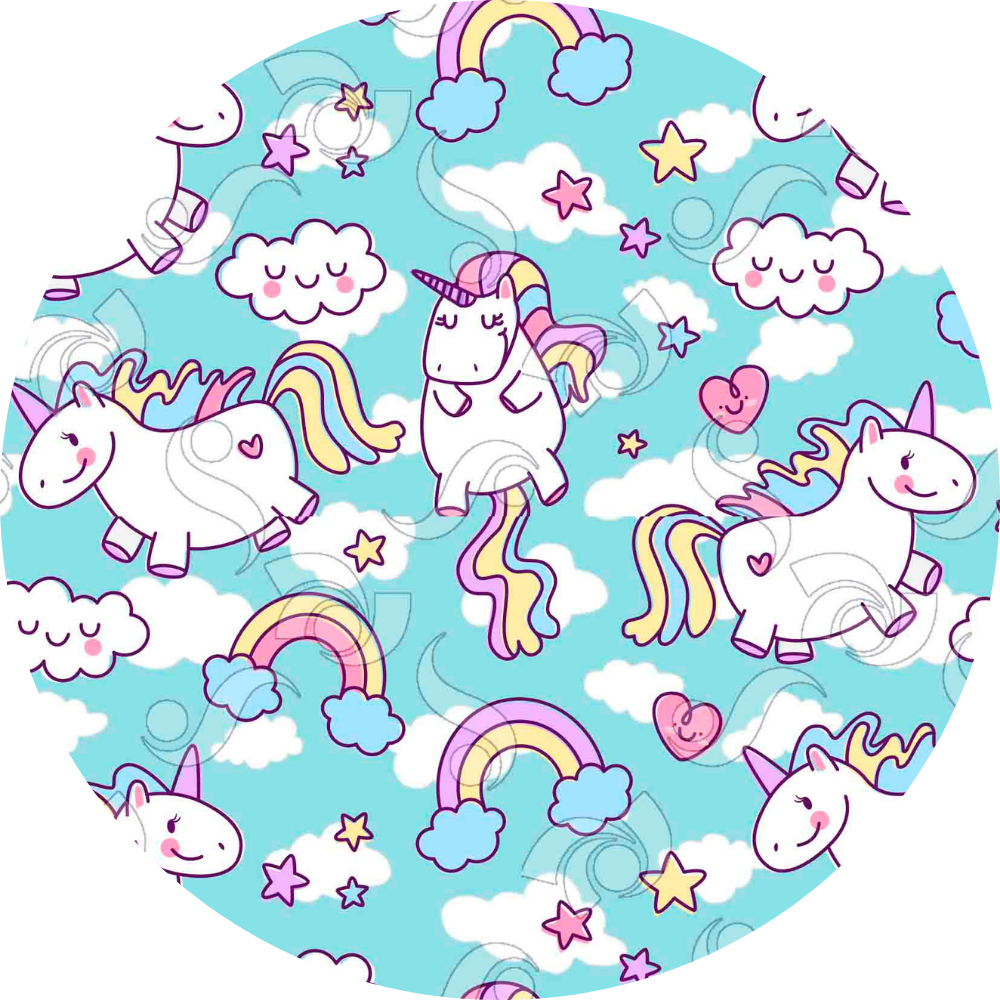 Mandil unicornios cielo