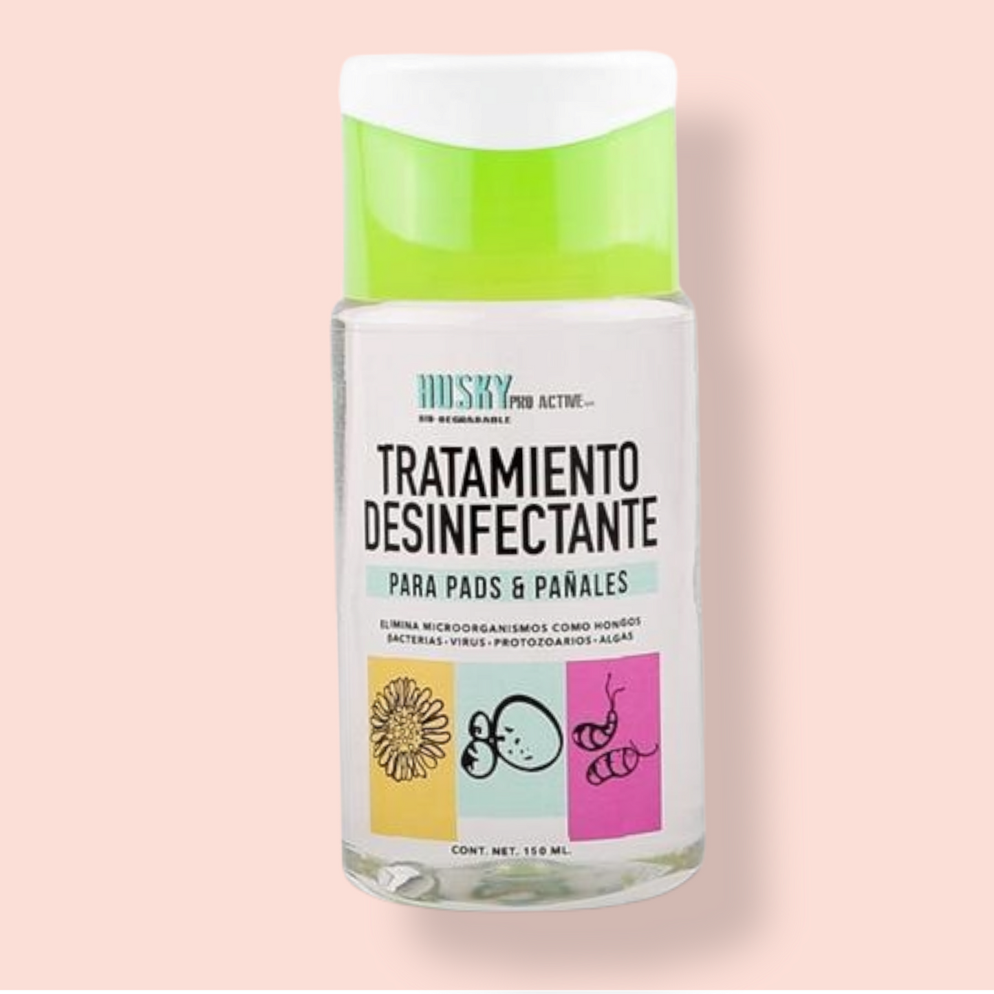 Tratamiento desinfectante para toallas y pañales 150ml