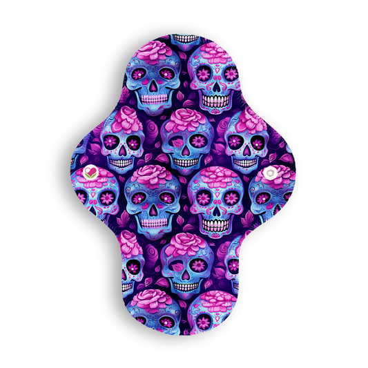 Ligera calaveras morado 22 cms