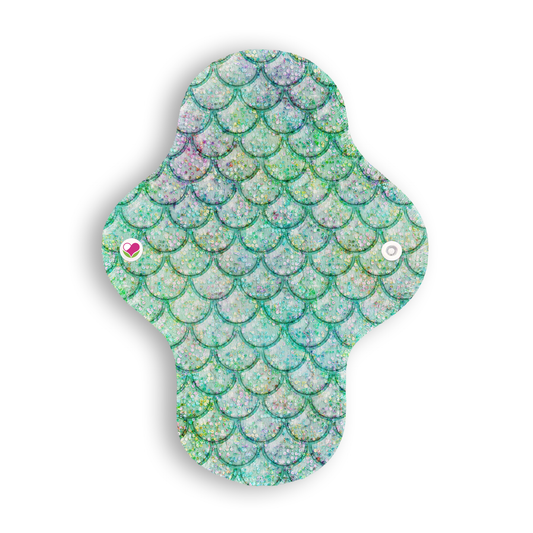 Ligera escamas glitter menta 22 cms