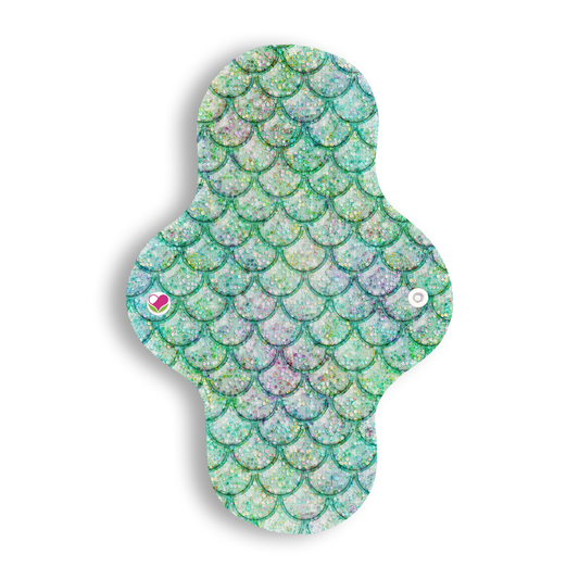 Regular escamas glitter menta 26 cms
