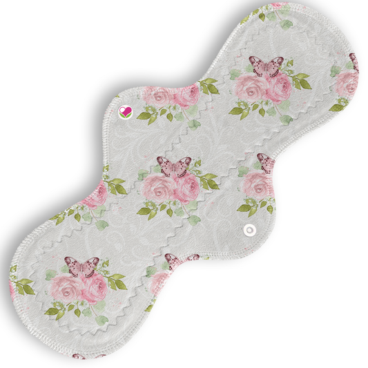 Nocturna rosas mariposas bco 36 cms