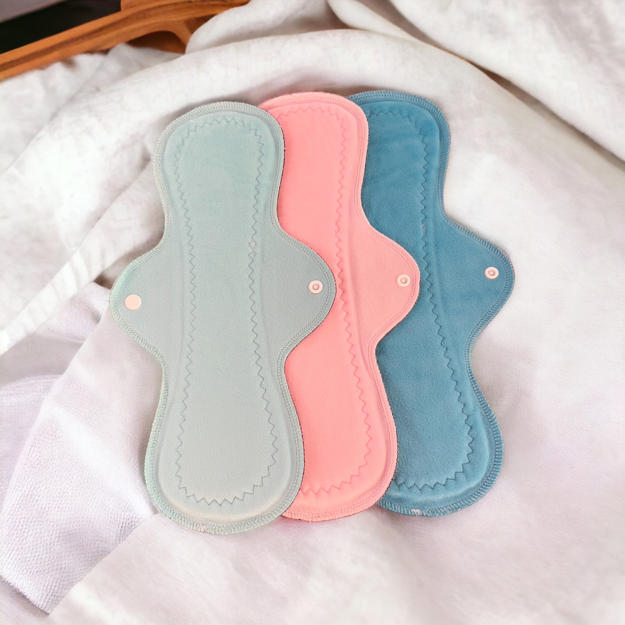 Ecopack Nocturna 3 pzas minky aqua, turquesa, rosa