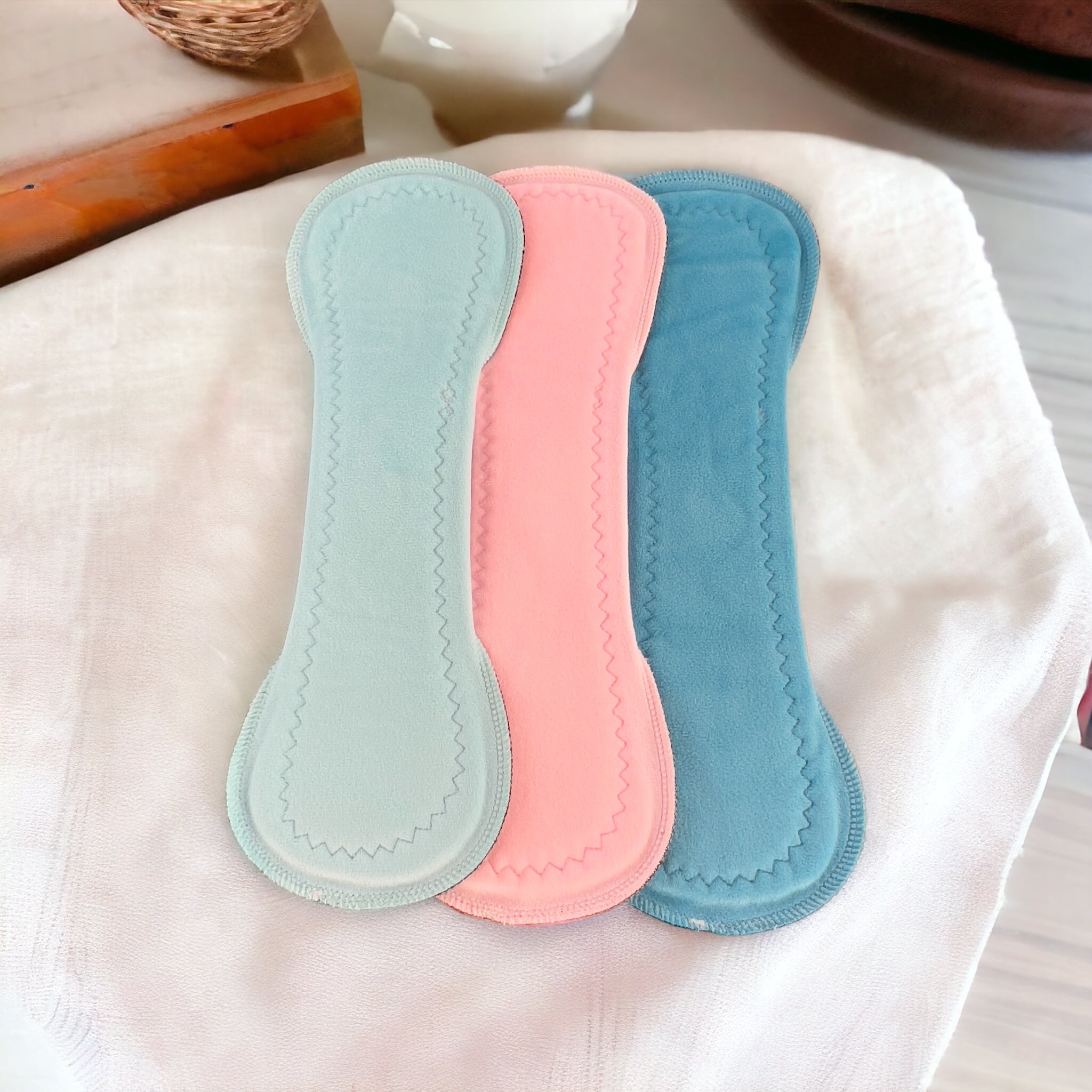 Ecopack Nocturna 3 pzas minky aqua, turquesa, rosa