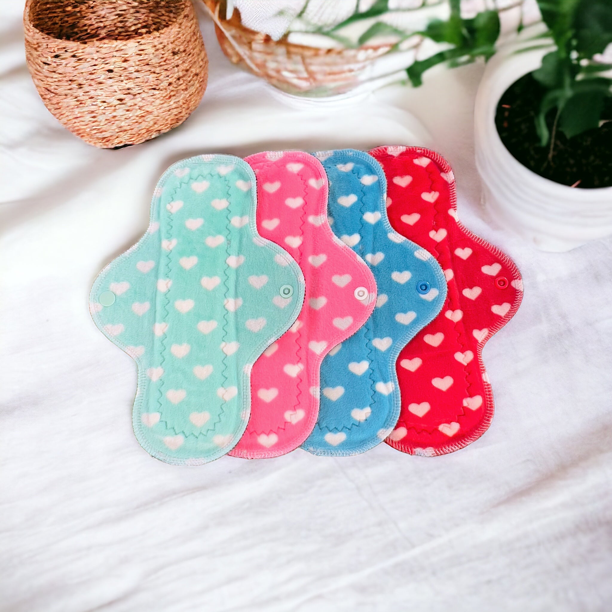 Ecopack regular corazones 4 pzas minky