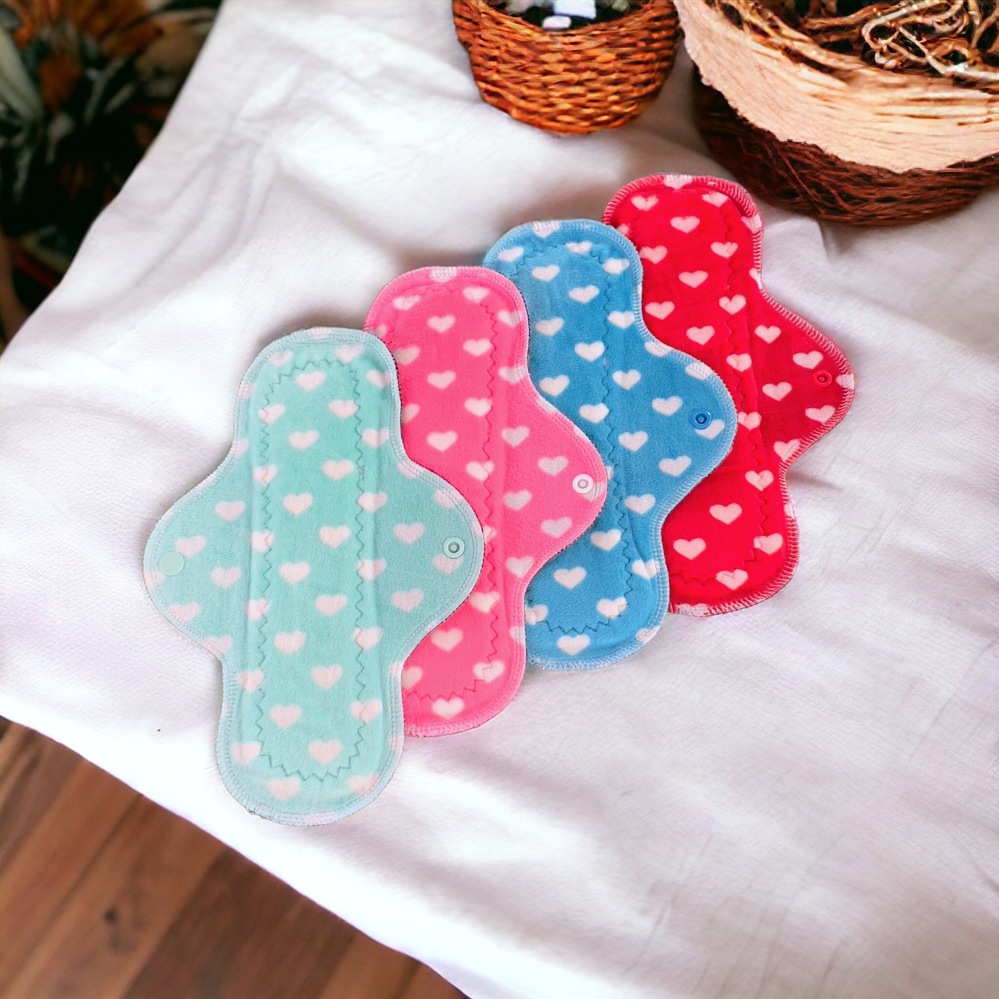 Ecopack regular corazones 4 pzas minky