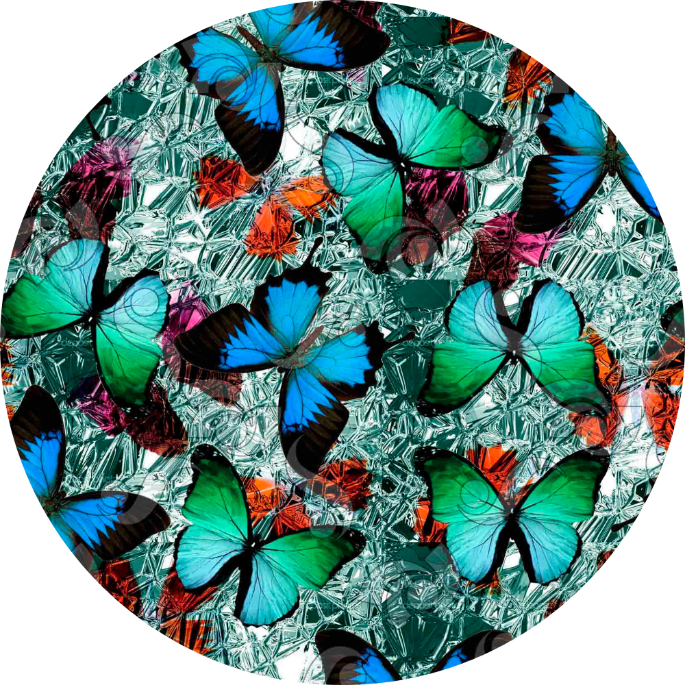 Mandil mariposas jade