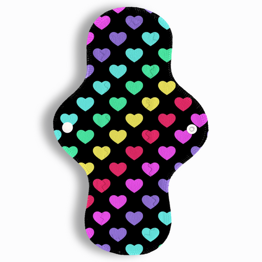 Abundante corazones colores negro 29 cms