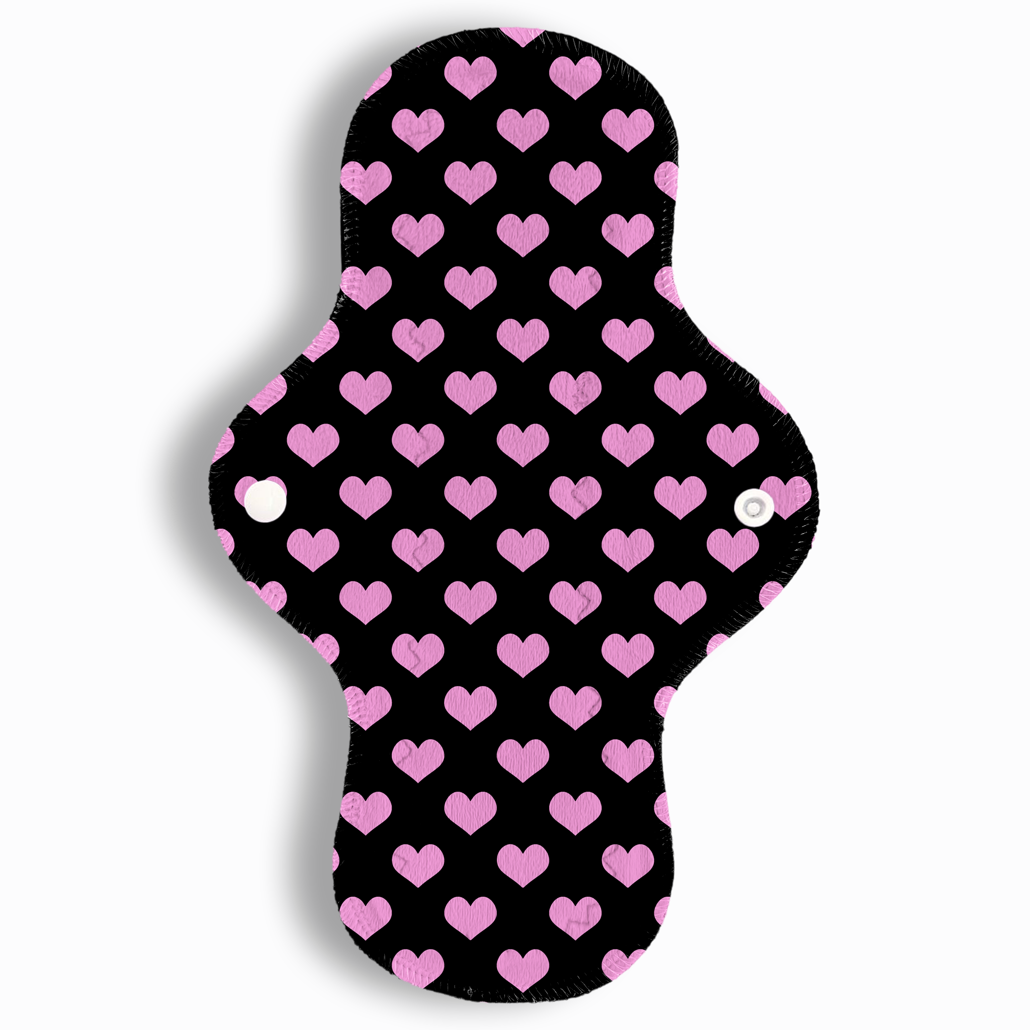 Abundante corazones rosa fondo negro 29 cms