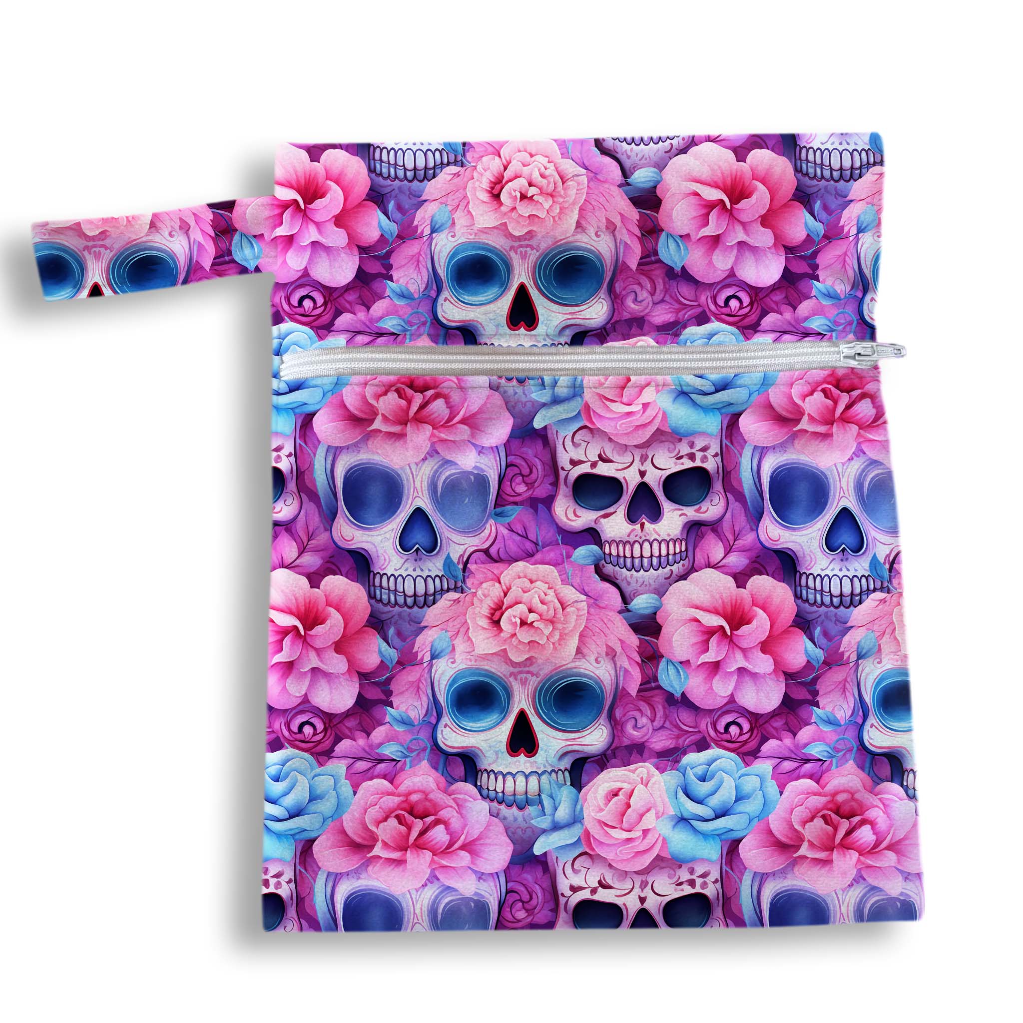 Bolsa calaveras rosas 18 x 25 cms