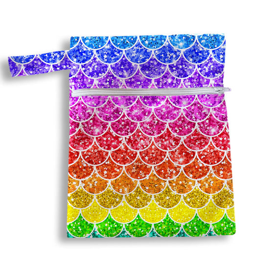 Bolsa escamas glitter 18 x 25 cms