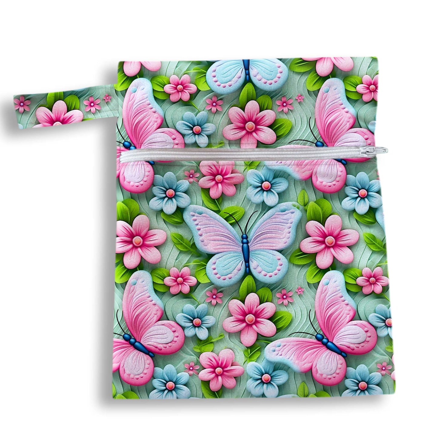 Bolsa mariposas pastel 18 x 25 cms