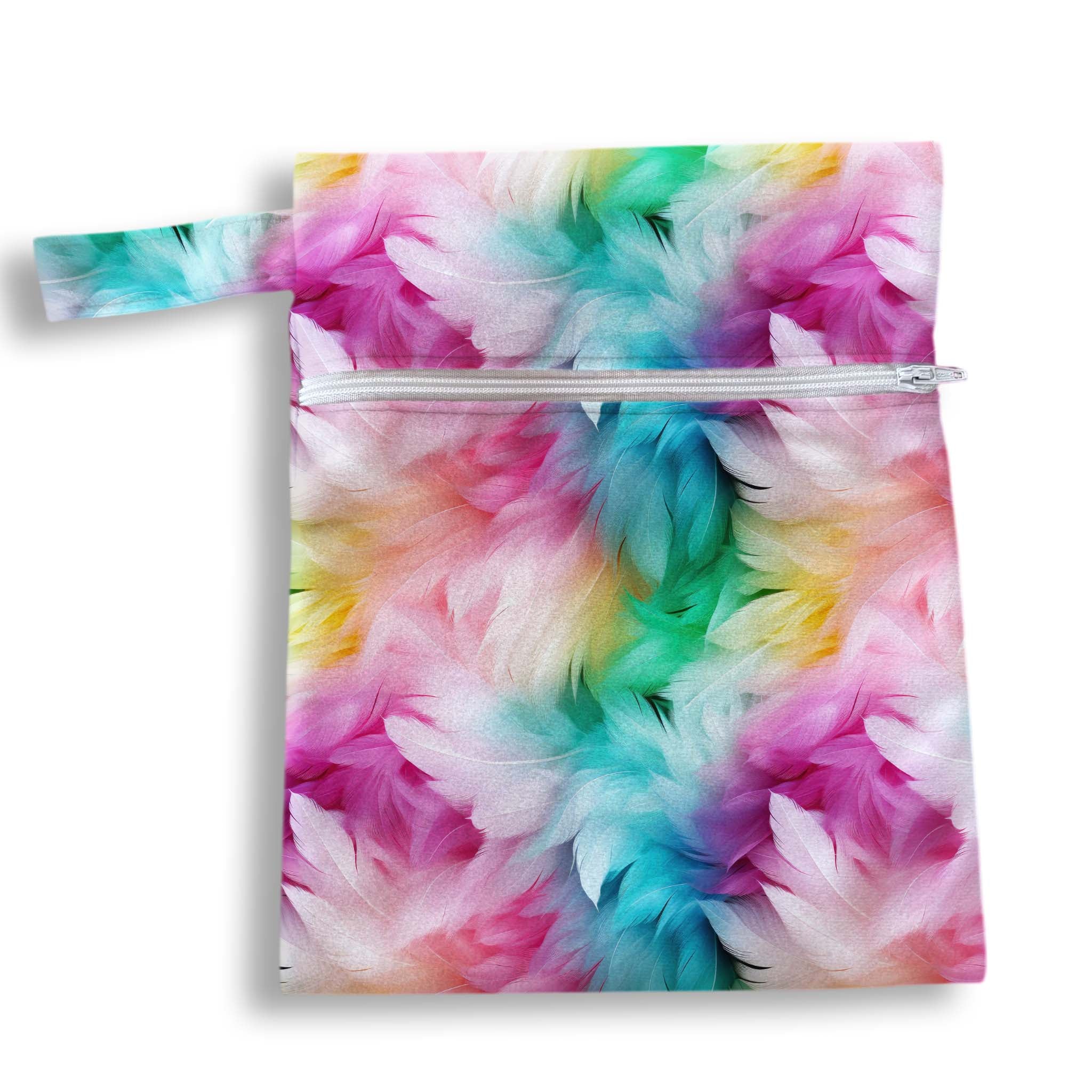 Bolsa plumas colores 18 x 25 cms