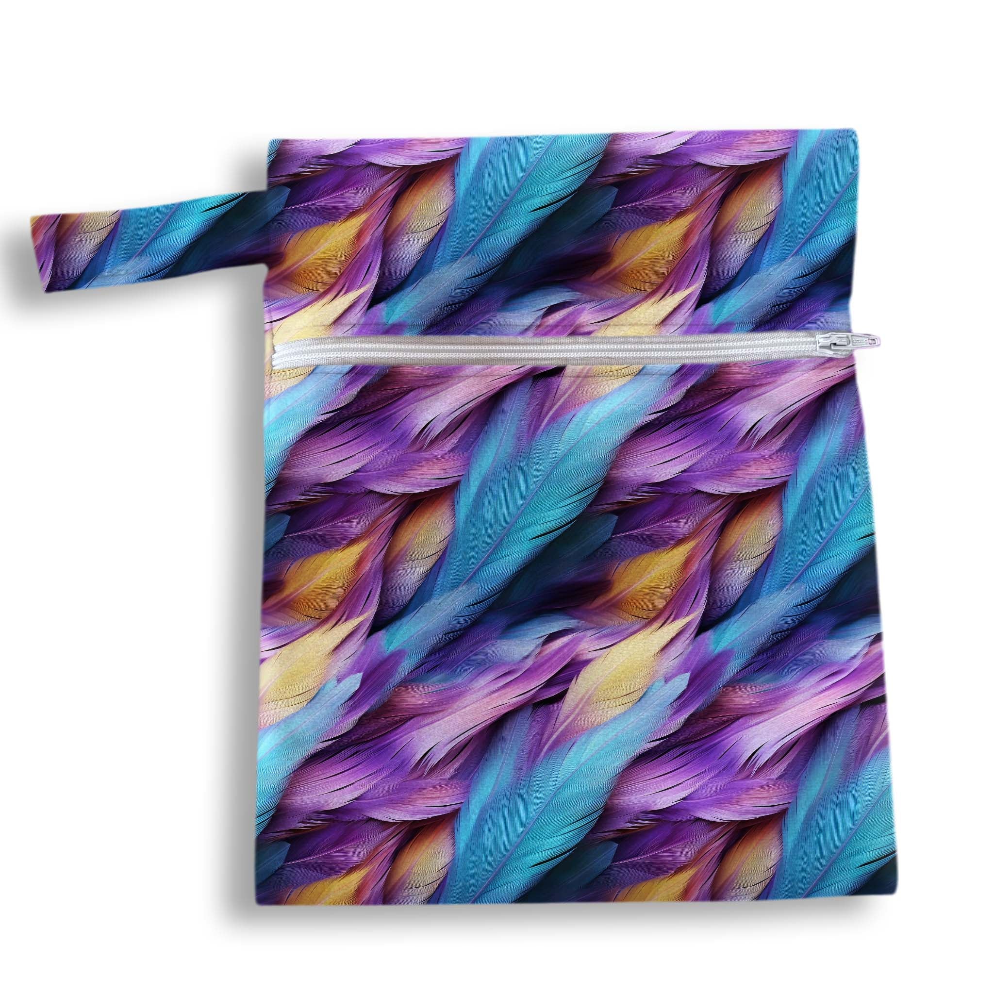 Bolsa plumas lila 18 x 25 cms
