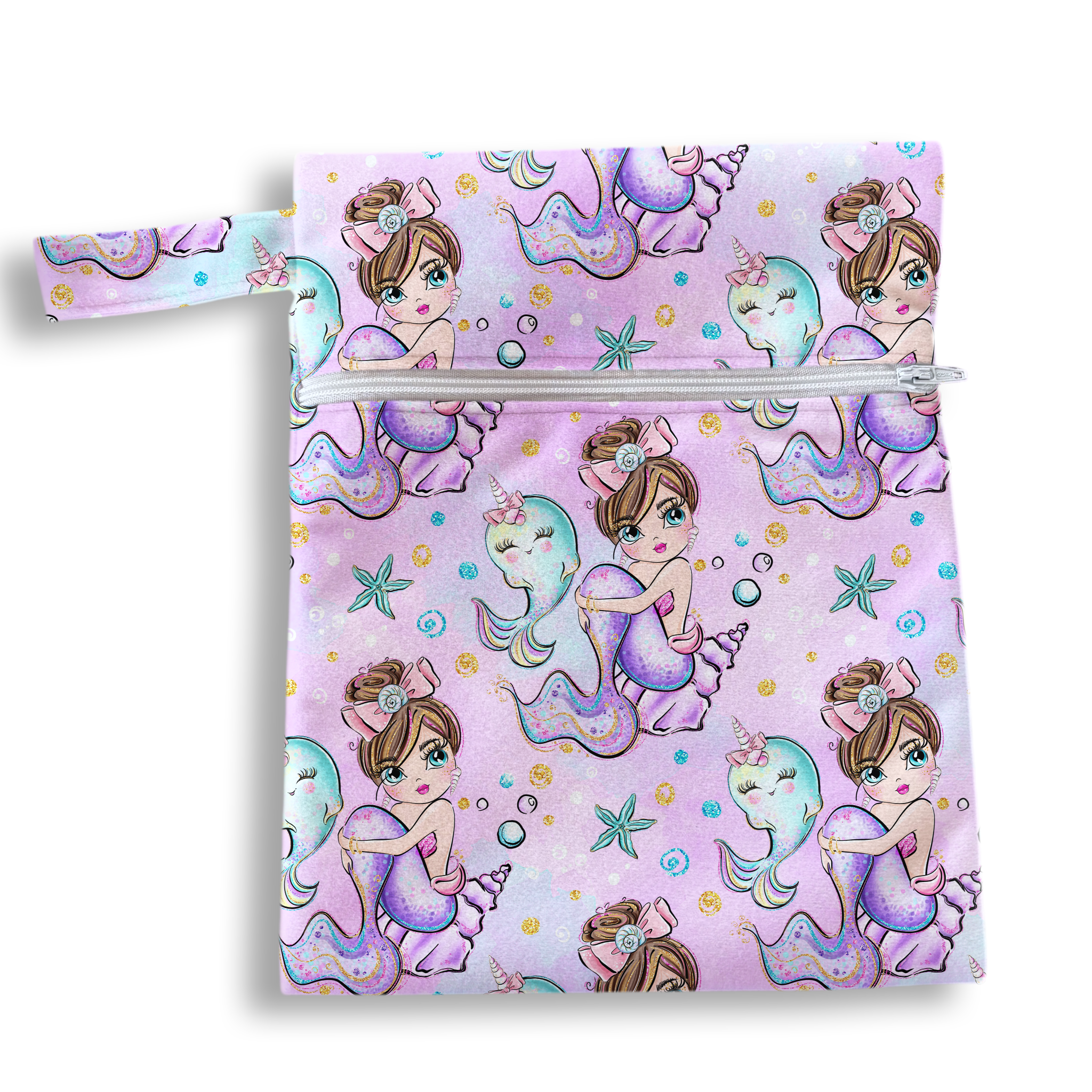 Bolsa sirenas lila 18 x 25 cms