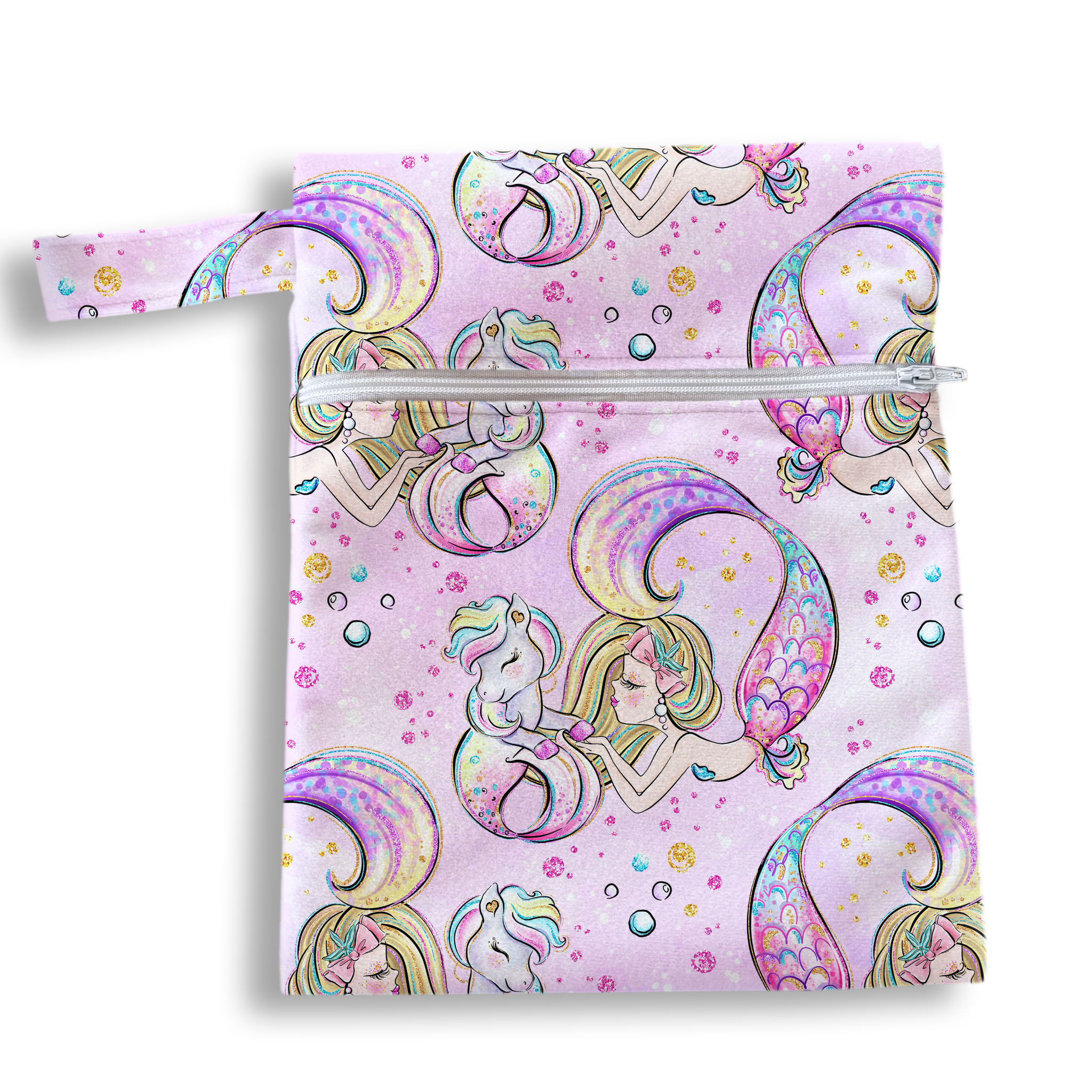 Bolsa sirenas unicornio rosa 18 x 25 cms