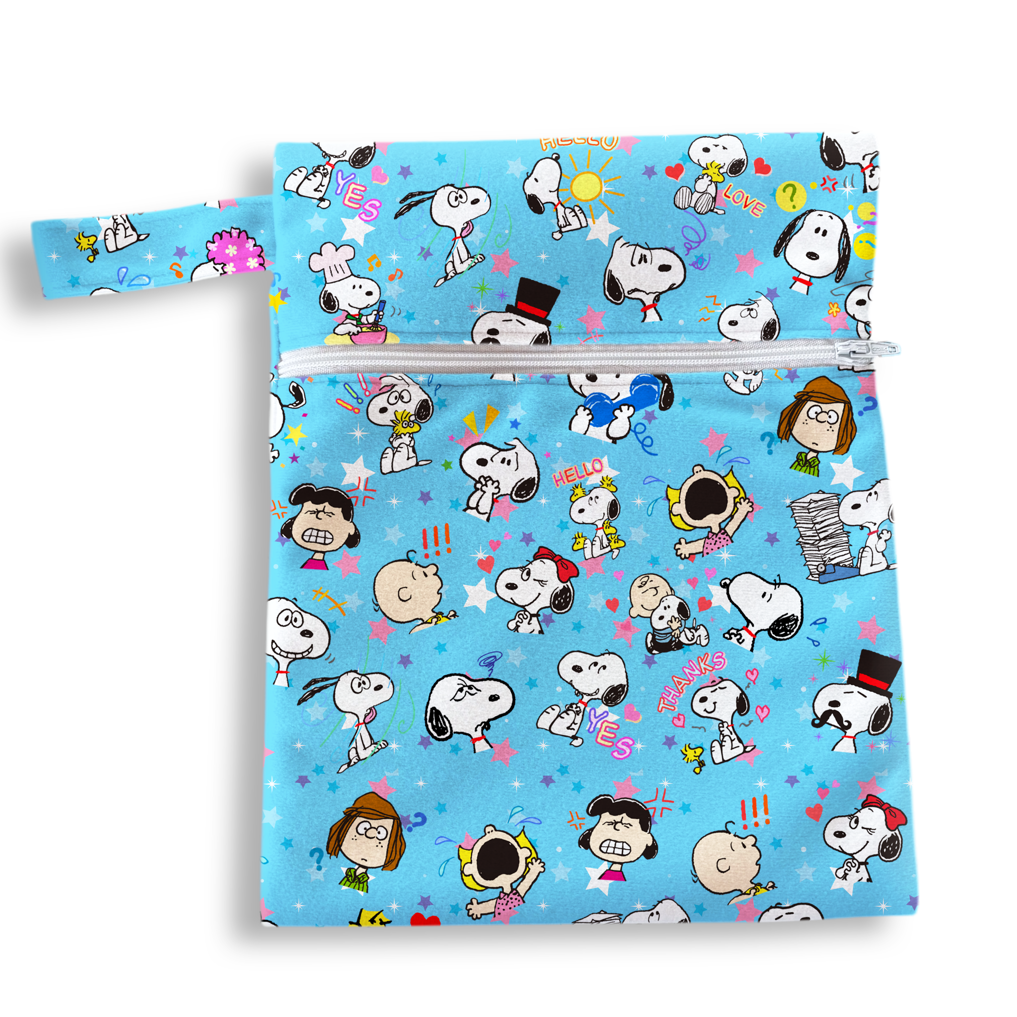 Bolsa snoopy azul 18 x 25 cms