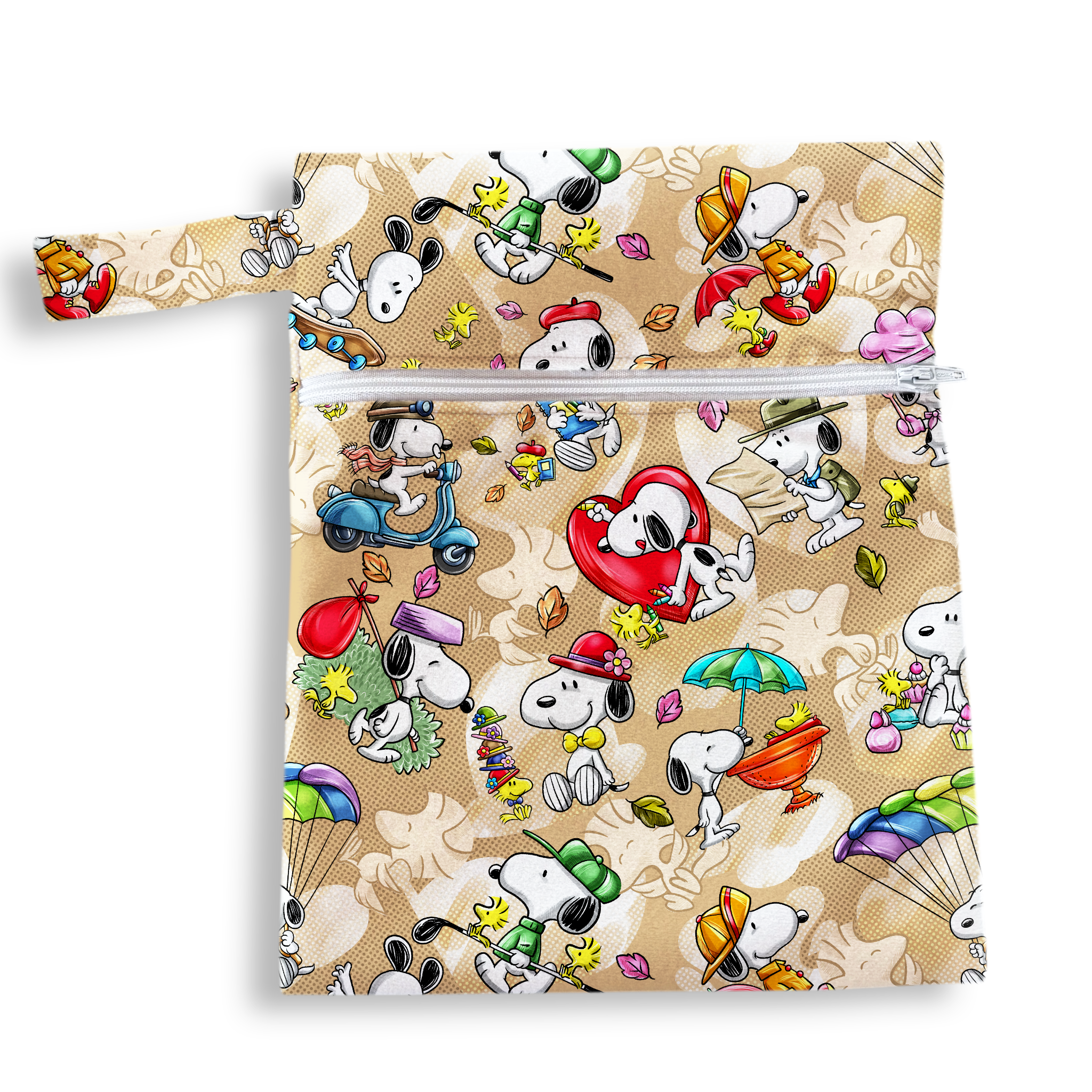 Bolsa snoopy miel 18 x 25 cms