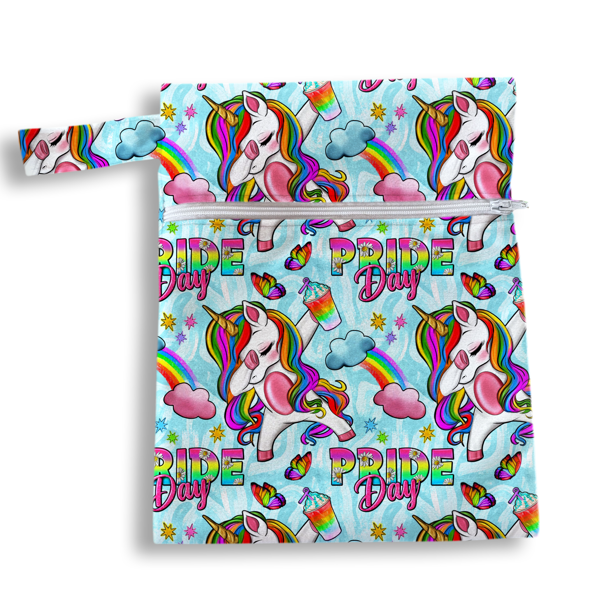 Bolsa unicornios pride 18 x 25 cms