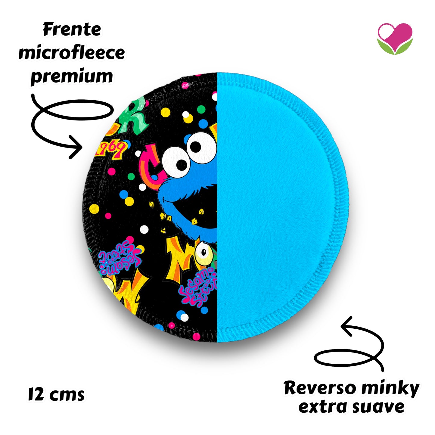 Desmaquillantes come galletas pack 5 piezas 12 cms