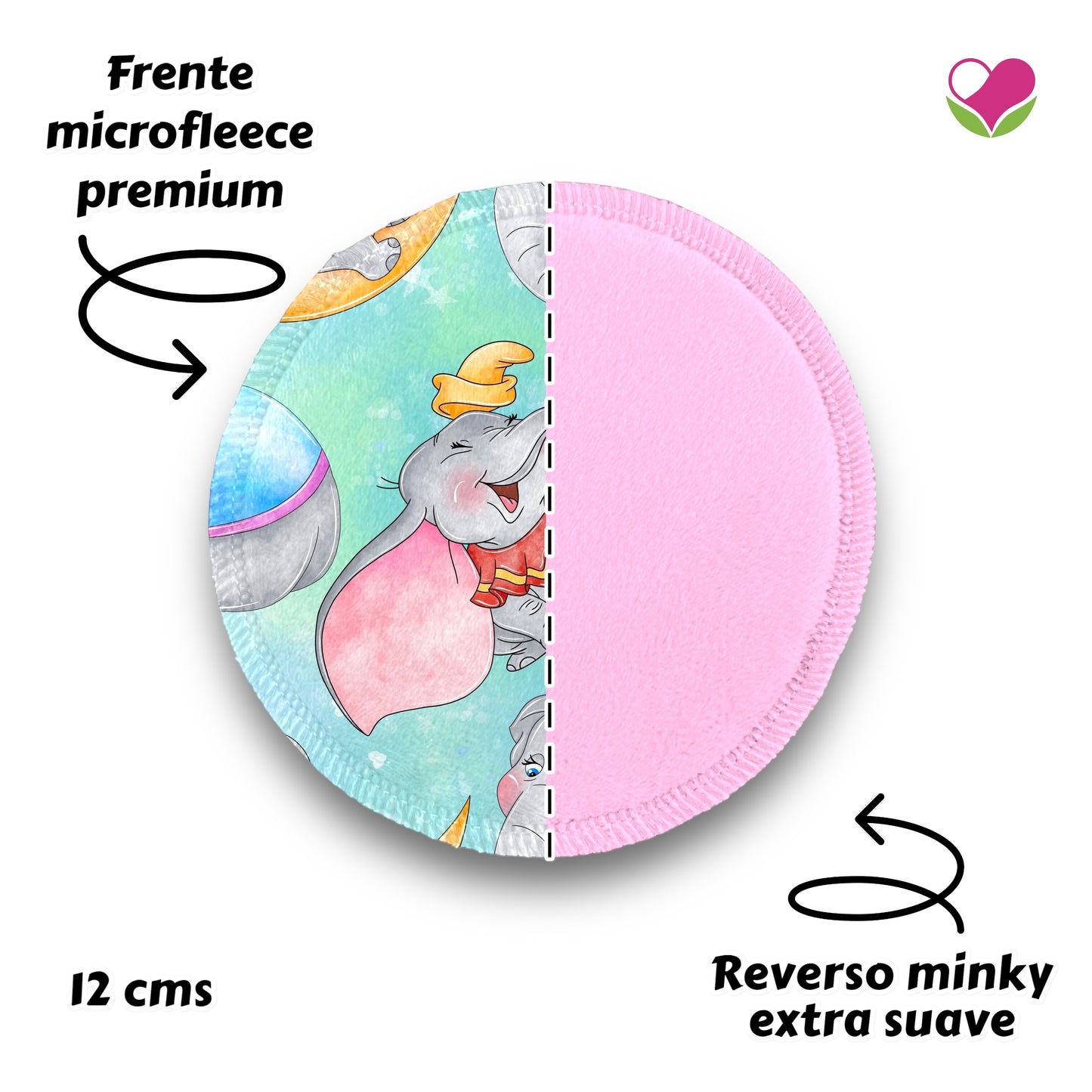 Desmaquillantes dumbo pack 5 piezas 12 cms