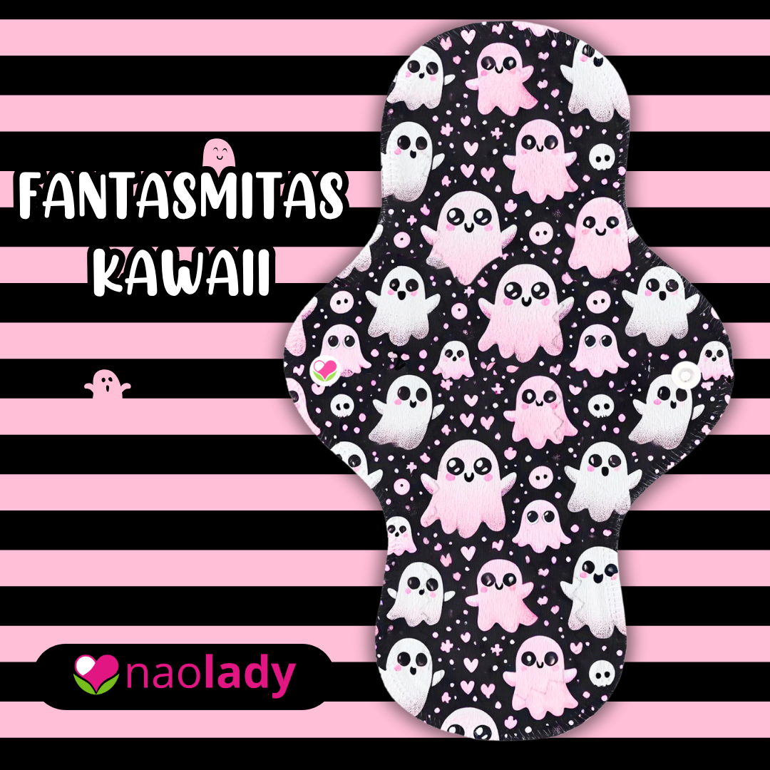 fantasma kawaii rosa negro