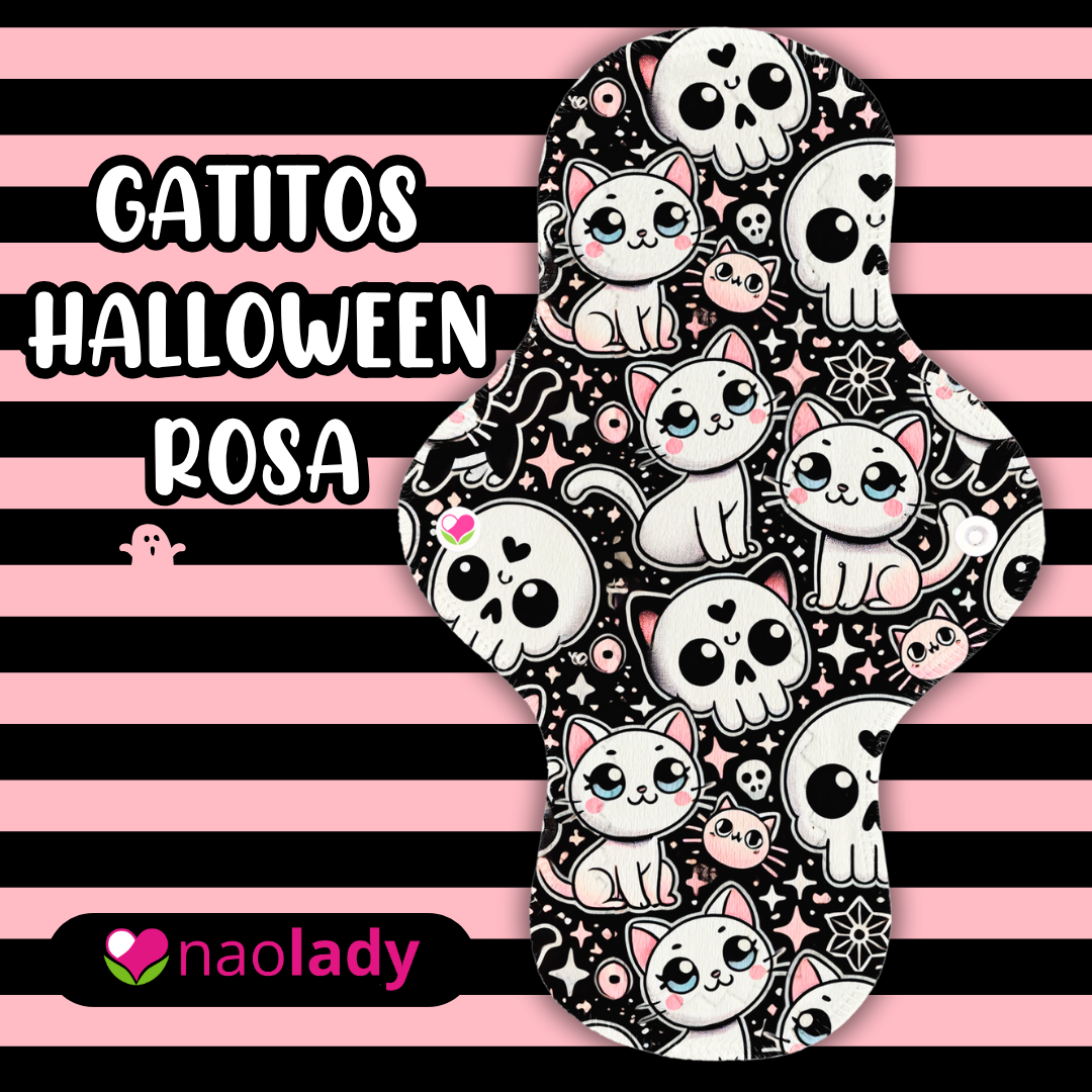 gatitos halloween rosa