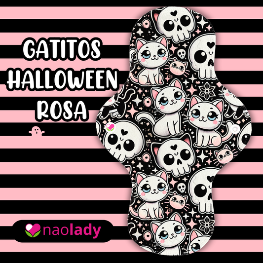 gatitos halloween rosa