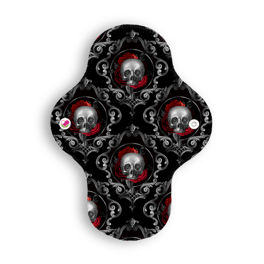 Ligera calaveras negro rosas 22 cms