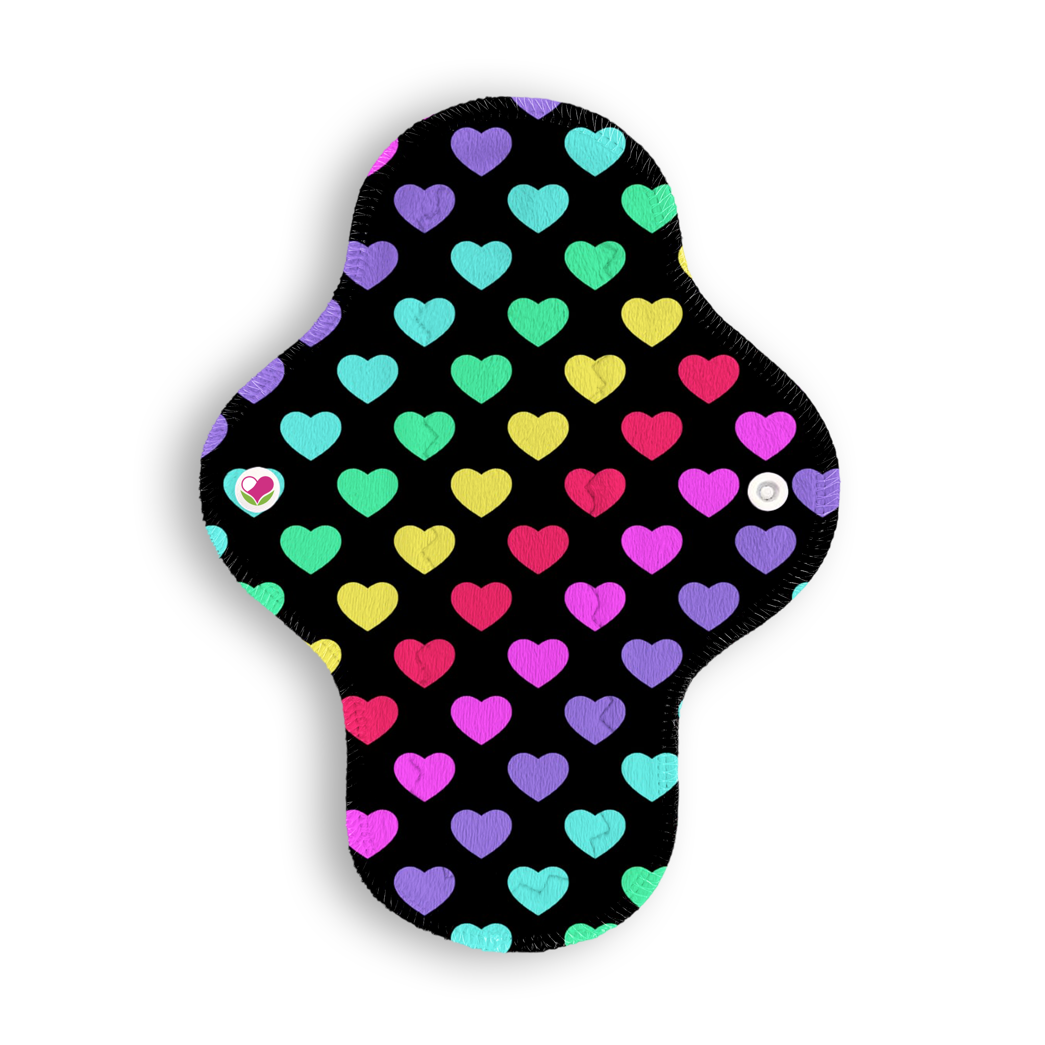Ligera corazones colores negro 22 cms