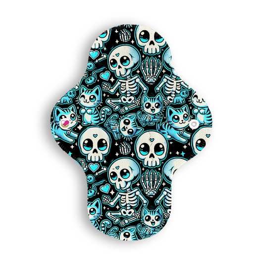 Ligera huesitos halloween azul 22 cms
