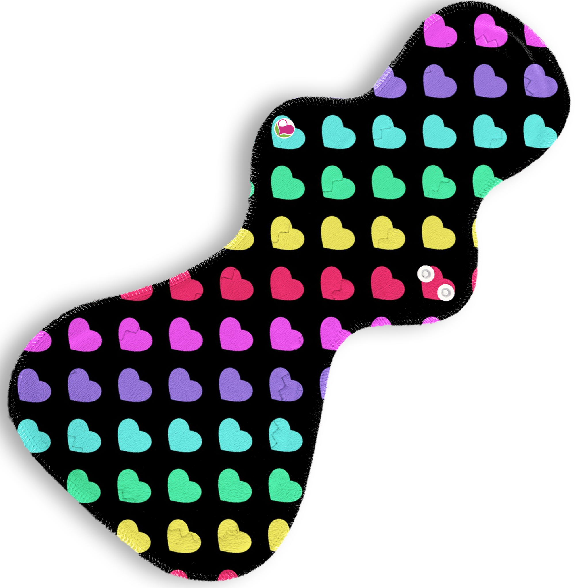 Plus corazones colores negro 40 cms