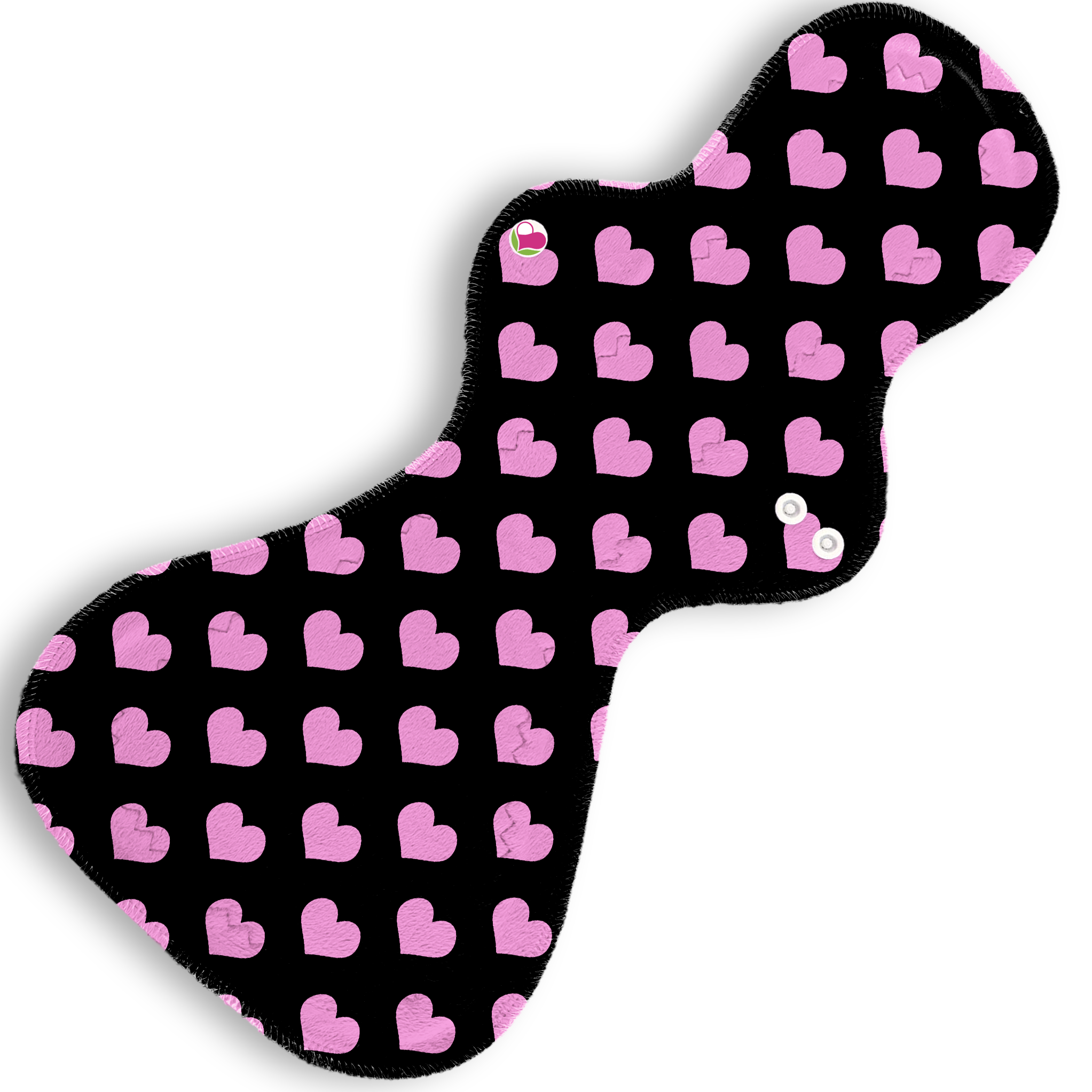 Plus corazones rosa fondo negro 40 cms