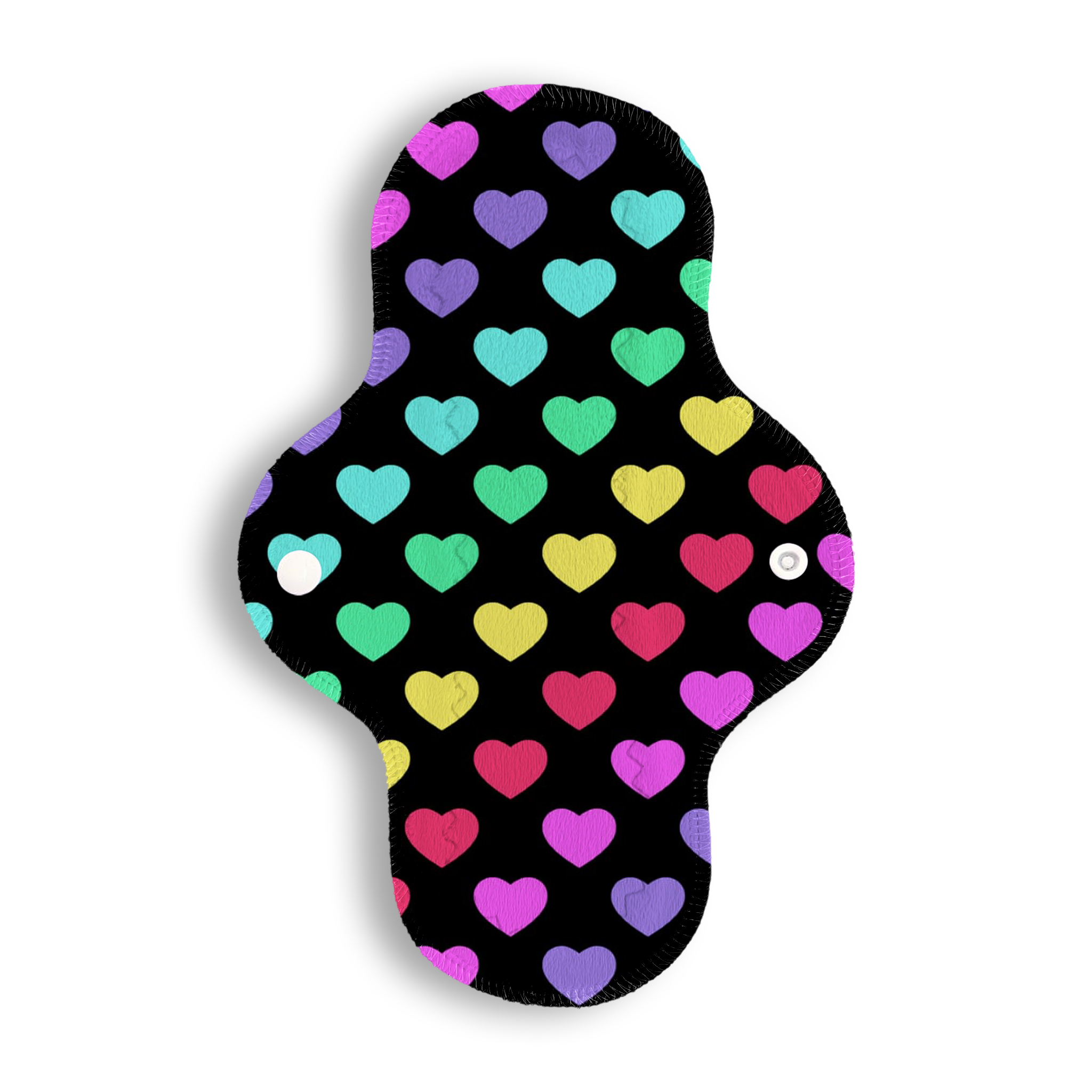 Regular corazones colores fondo negro 26 cms