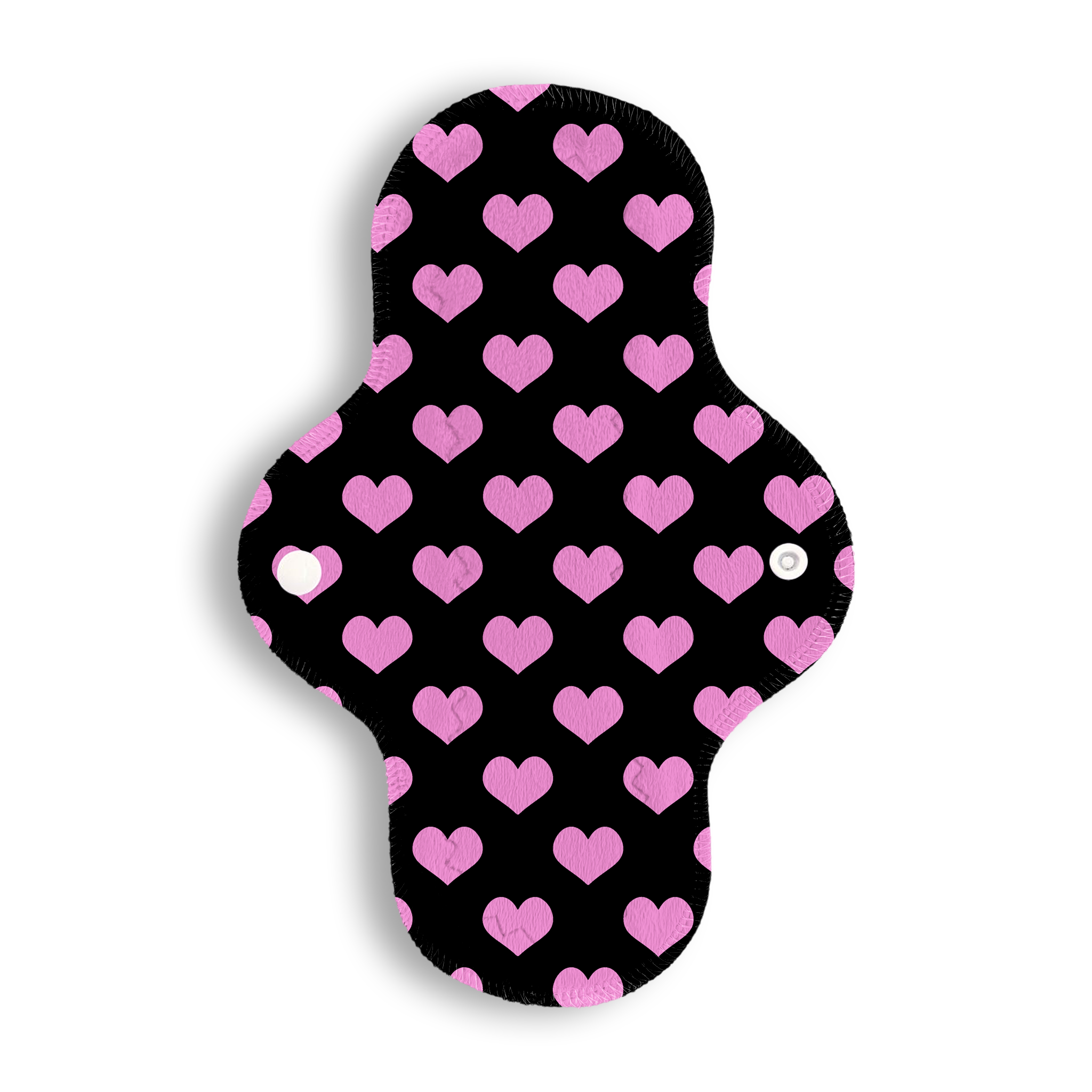 Regular corazones rosas fondo negro 26 cms